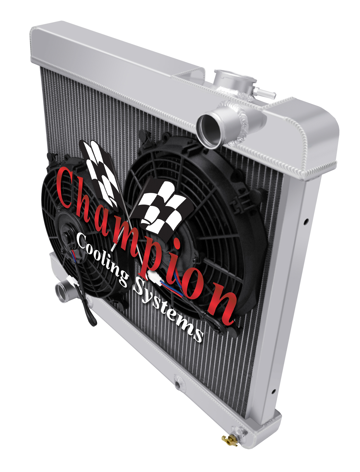 Kool Champion 4 Row All Aluminum Radiator W/ 2 10