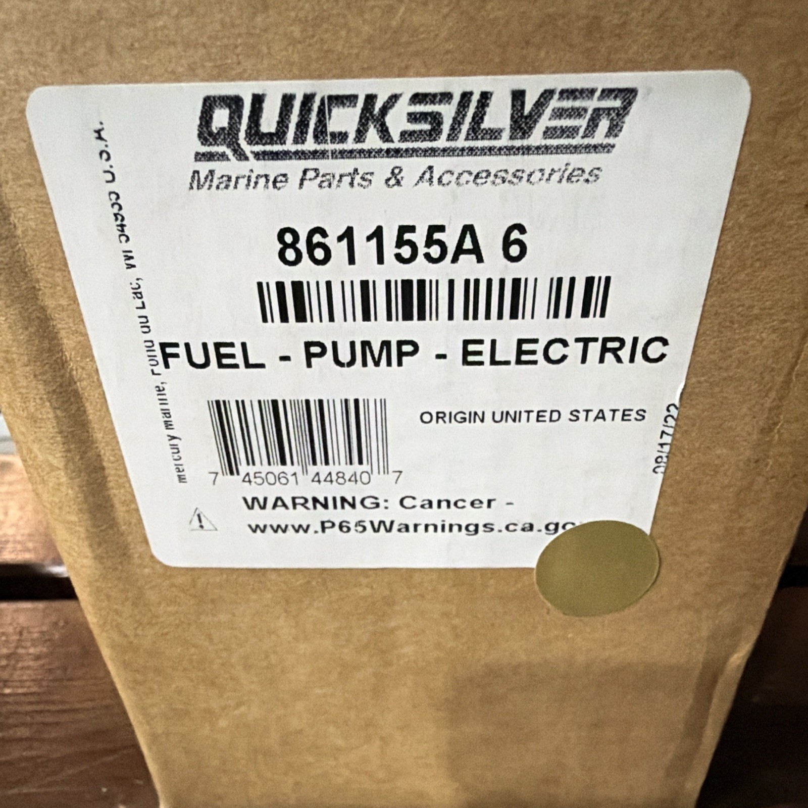 Brand New In Box Mercury Fuel Pump Brand New In Box Mercury Fuel Pump