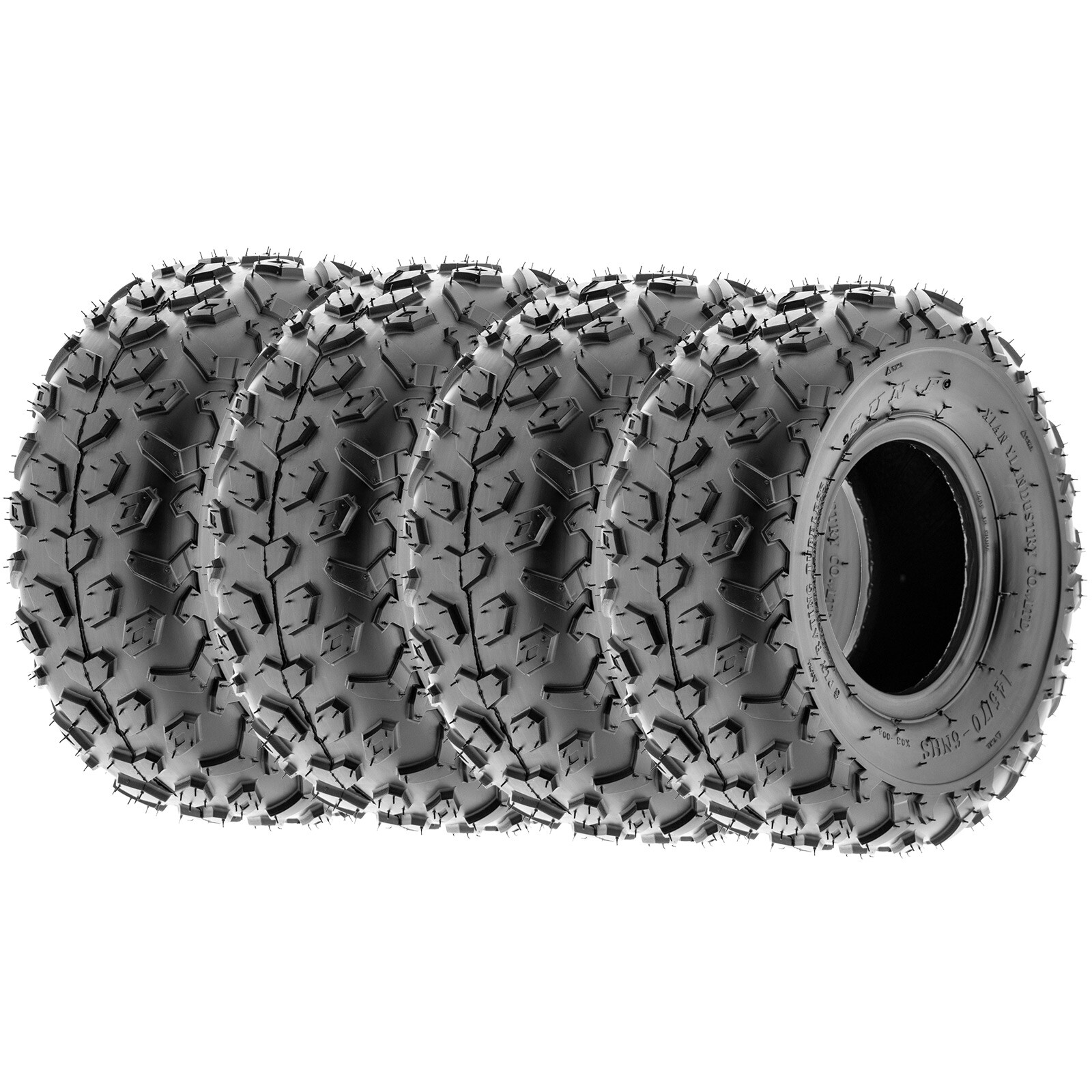 Set of 4, 145/70-6 145/70x6 ATV UTV Tubeless 6 Ply Tires - SunF A014 Set of 4, 145/70-6 145/70x6 ATV UTV Tubeless 6 Ply Tires - SunF A014