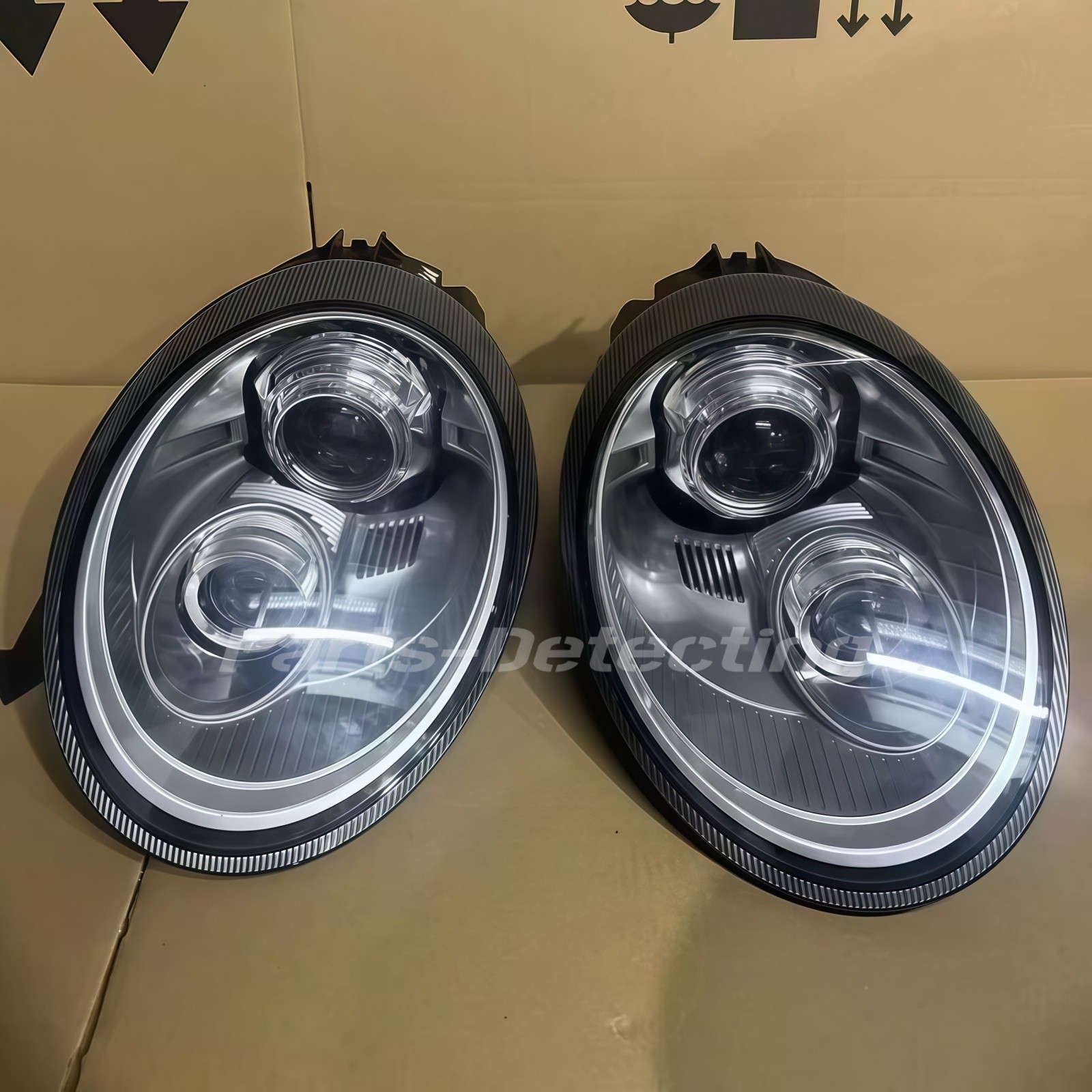 Pair Left & Right Xenon AFS Headlight Dynamic For 2009-2013 Porsche 911 997.2