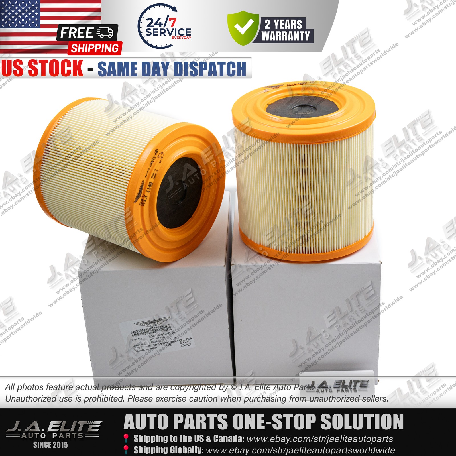 Genuine Air Filter Set for Aston Martin Rapide DB9 DBS V12,OEM:4G43-9601-AB-PK Genuine Air Filter Set for Aston Martin Rapide DB9 DBS V12,OEM:4G43-9601-AB-PK