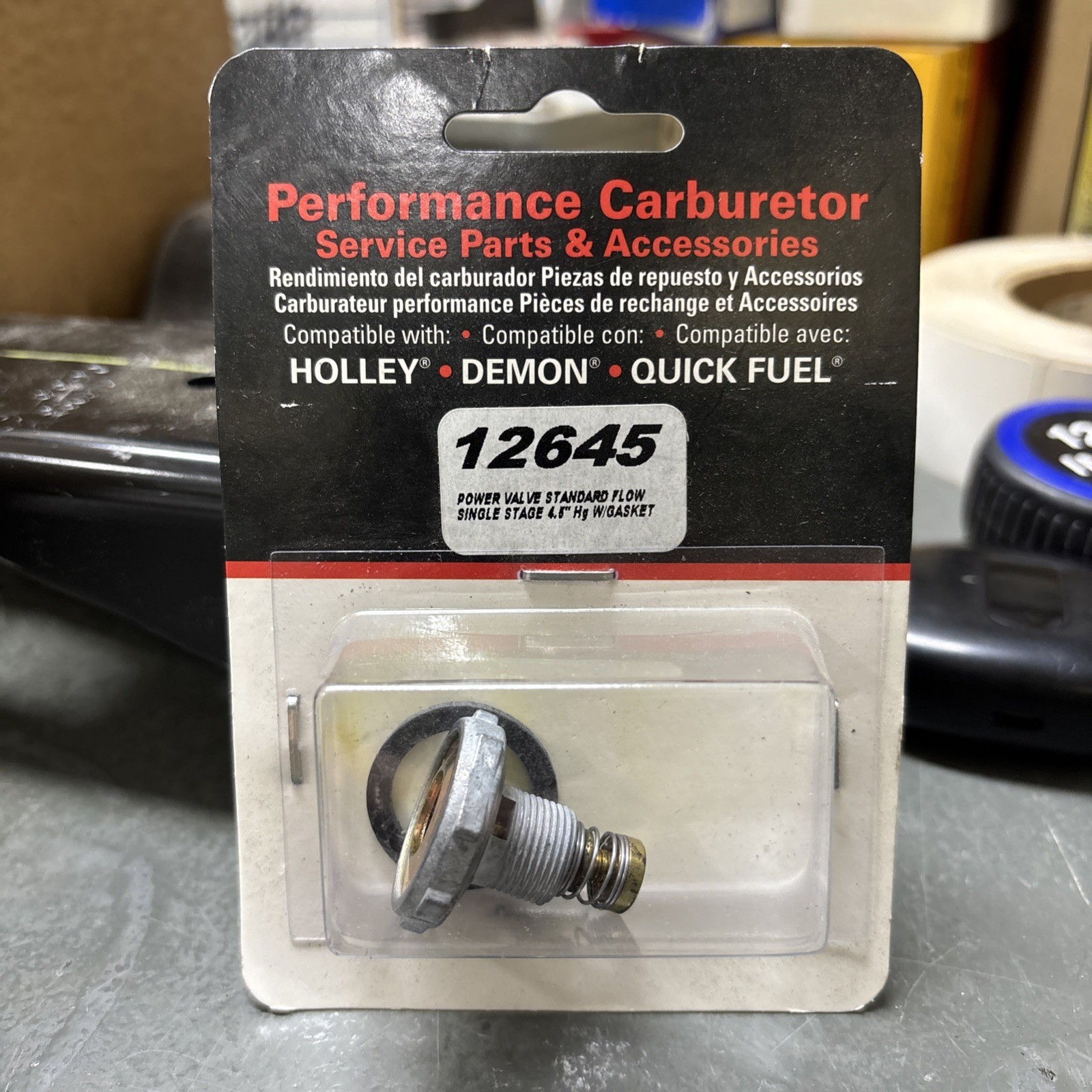 Edelbrock 12645 - Standard Flow Carburetor Power Valve Single Stage 4.5\ Edelbrock 12645 - Standard Flow Carburetor Power Valve Single Stage 4.5\