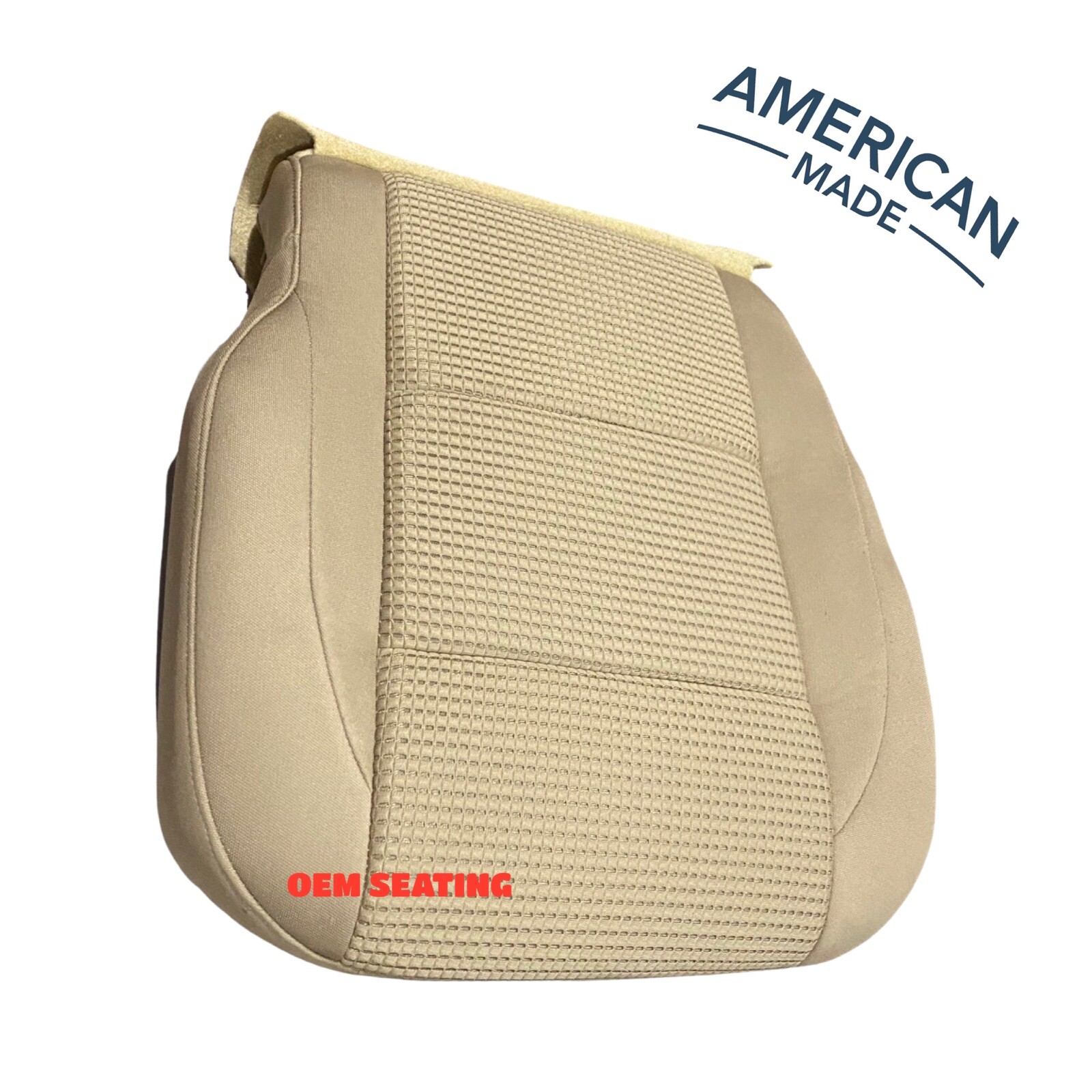 2008-2015 Nissan Titan Driver Bottom Seat Cover Tan Cloth OEM Seating Brand
