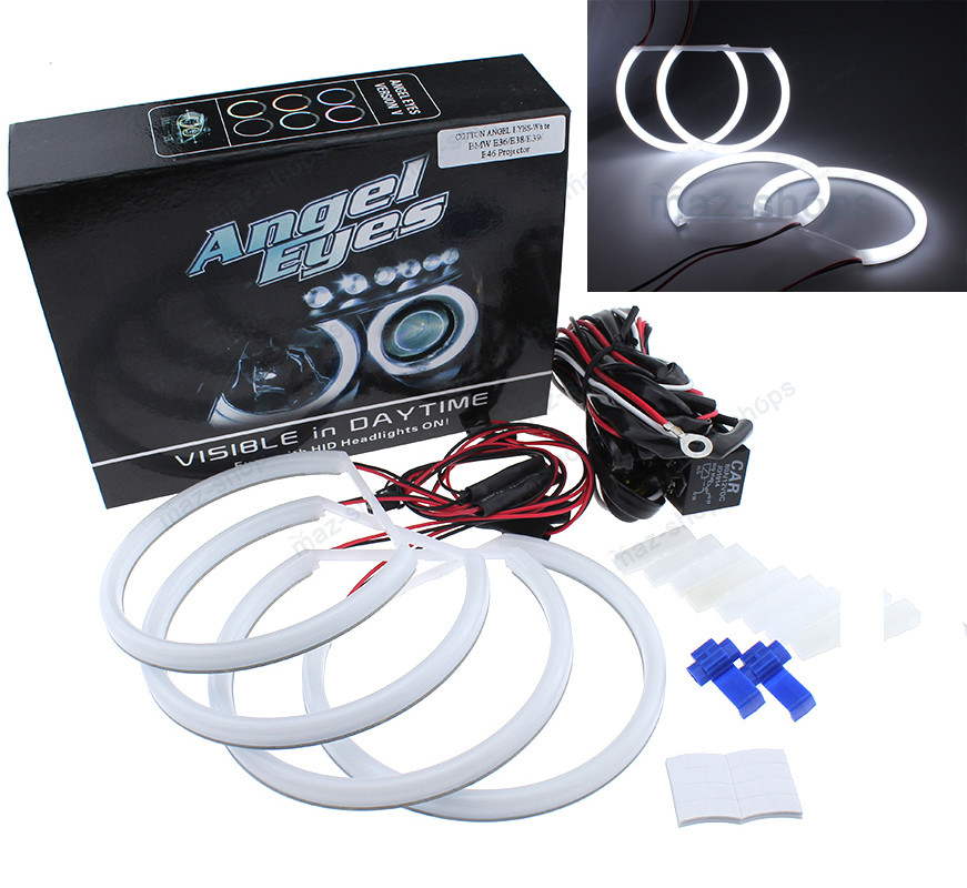 Cotton Headlight SMD LED Angel Eyes Halo Rings Fit BMW E38 E39 E46 3 5 7 Series