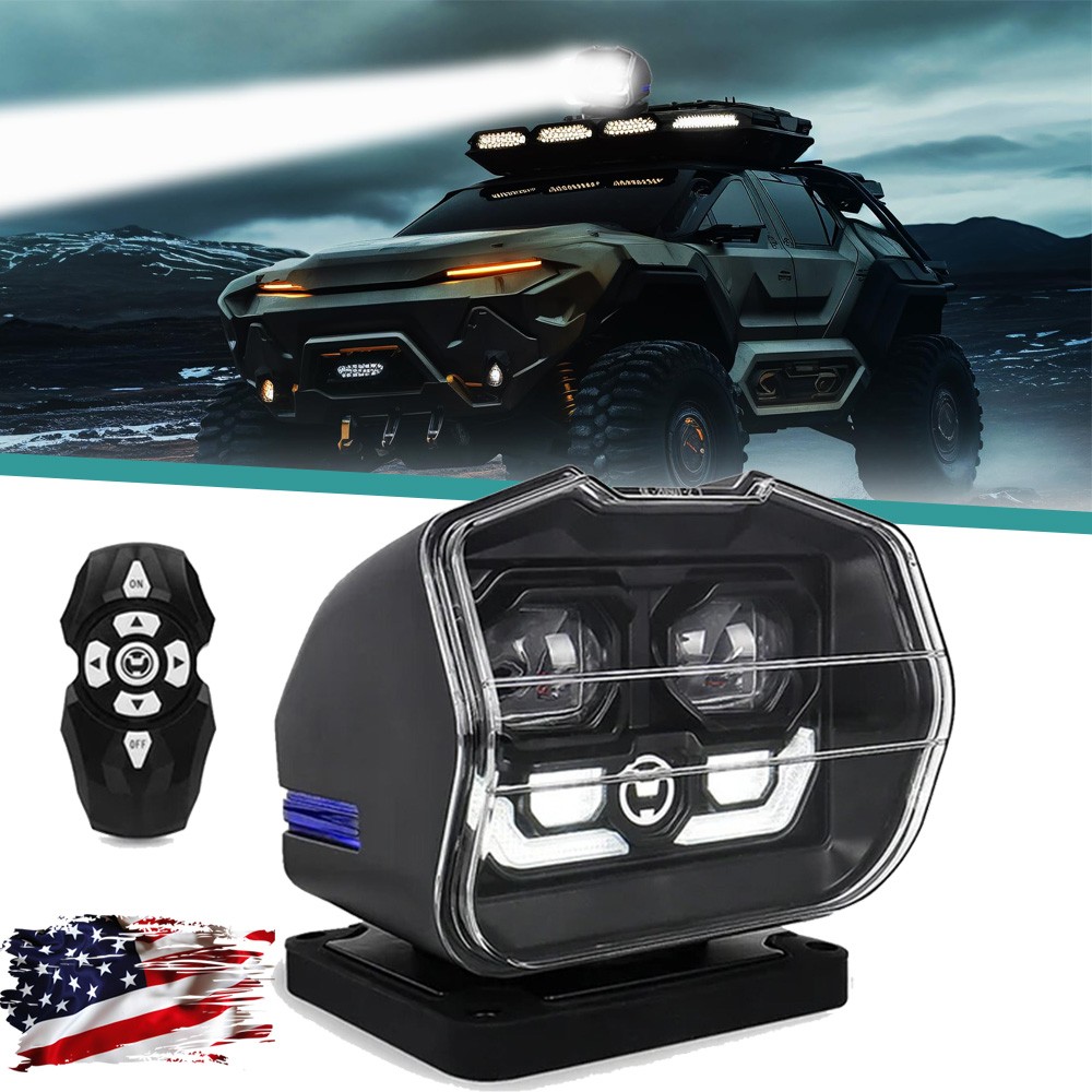 360° LED Search Light Remote Control For Boat Car Yacht Magnetic Marine Spotlamp