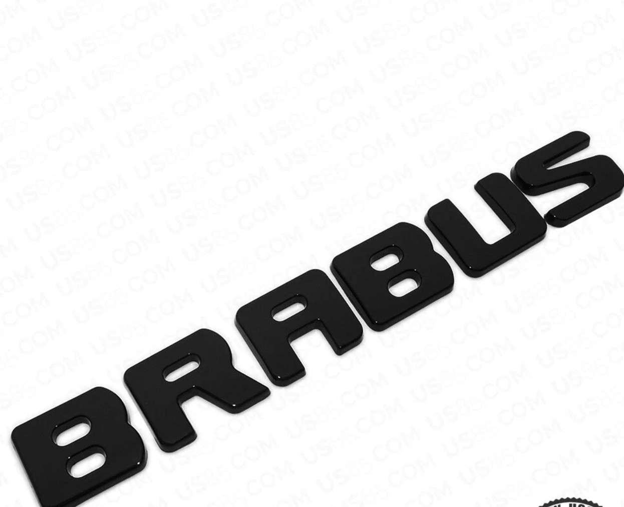 Brabus Emblem 3D Trunk Logo  Badge Letter Mercedes AMG - Gloss Black
