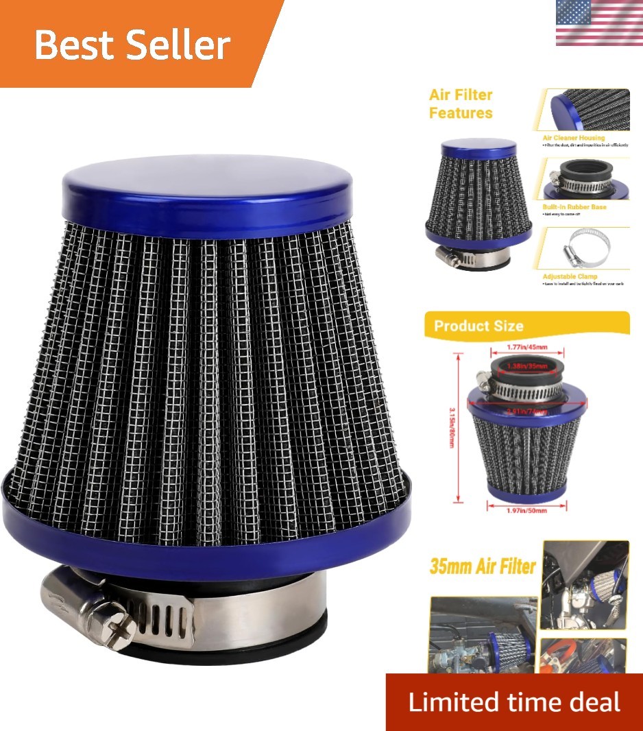 Efficient 35mm Air Filter for Enhanced Power in Dirt Bikes & ATV - Easy Install Efficient 35mm Air Filter for Enhanced Power in Dirt Bikes & ATV - Easy Install