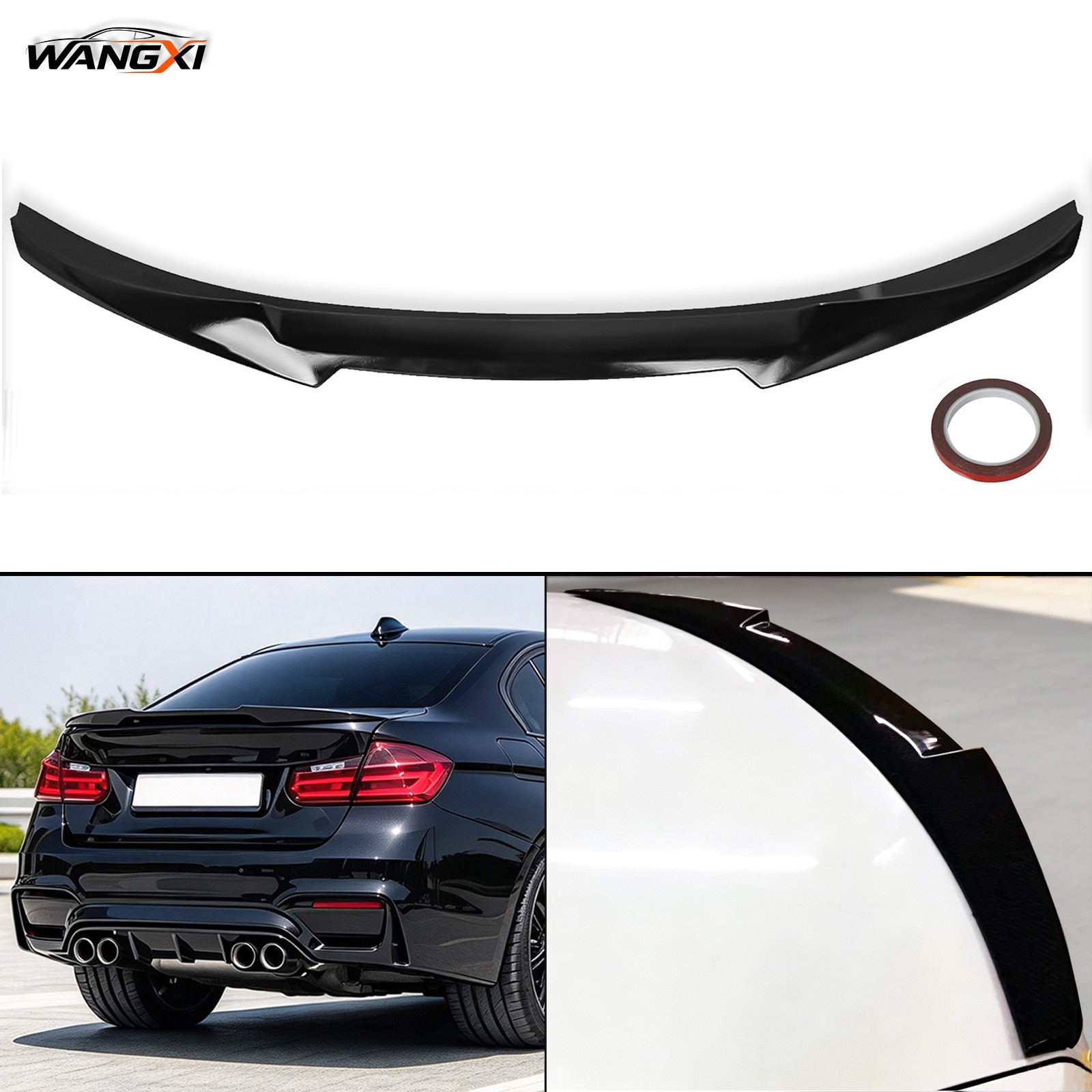 Fits 07-13 BMW 328i 335i 325i Glossy Black Coupe E92 Rear Trunk Spoiler M4 Style