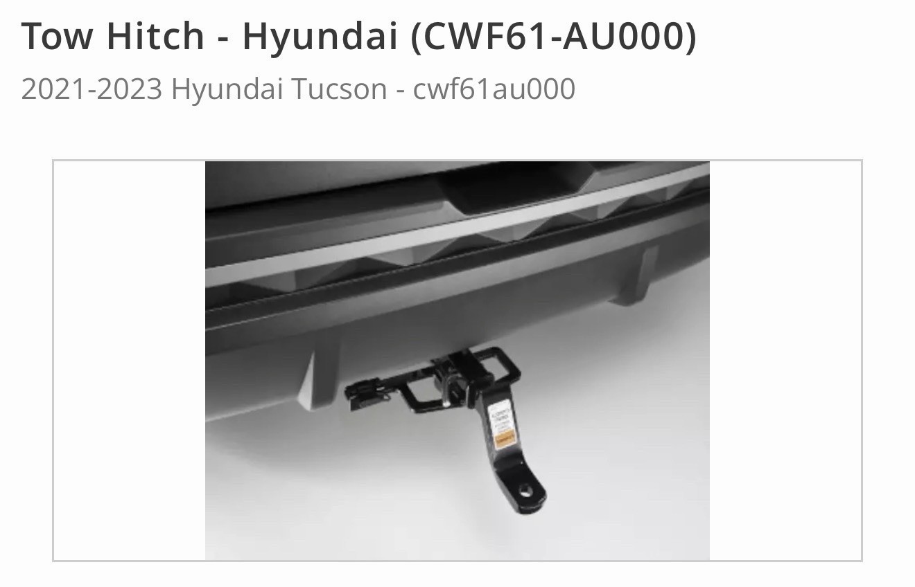 OEM Hyundai Tucson Lifestyle Hitches (2021-2023) | CWF61-AU000 OEM Hyundai Tucson Lifestyle Hitches (2021-2023) | CWF61-AU000