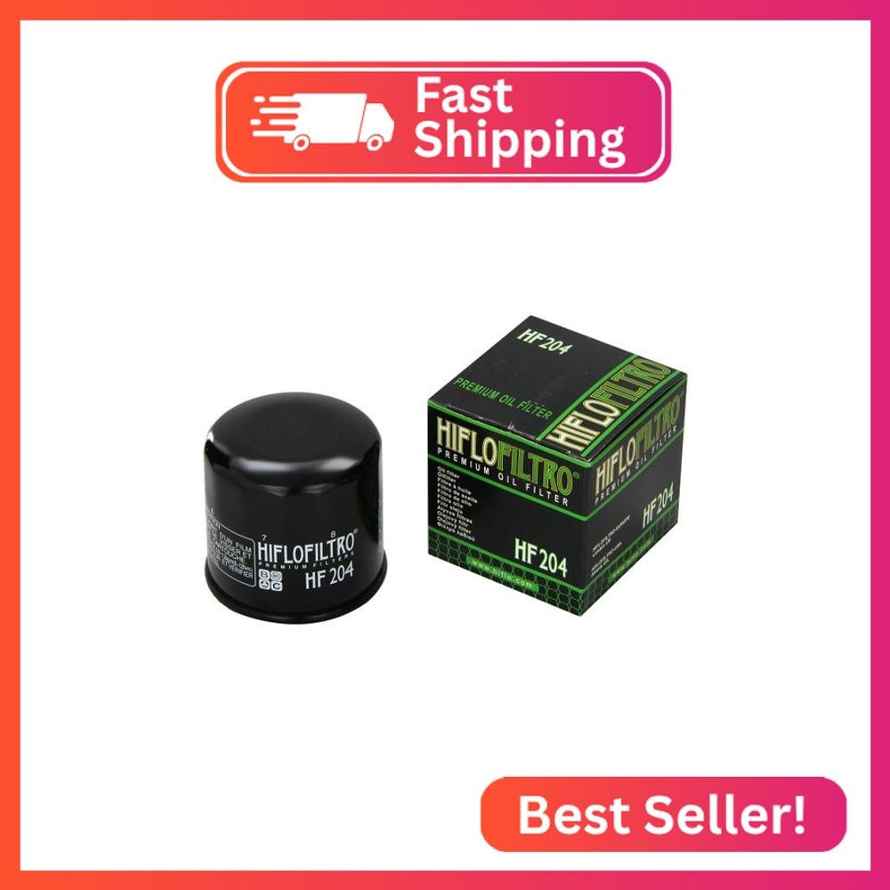 HiFloFiltro HF204 Black Standard Premium Oil Filter, Single HiFloFiltro HF204 Black Standard Premium Oil Filter, Single