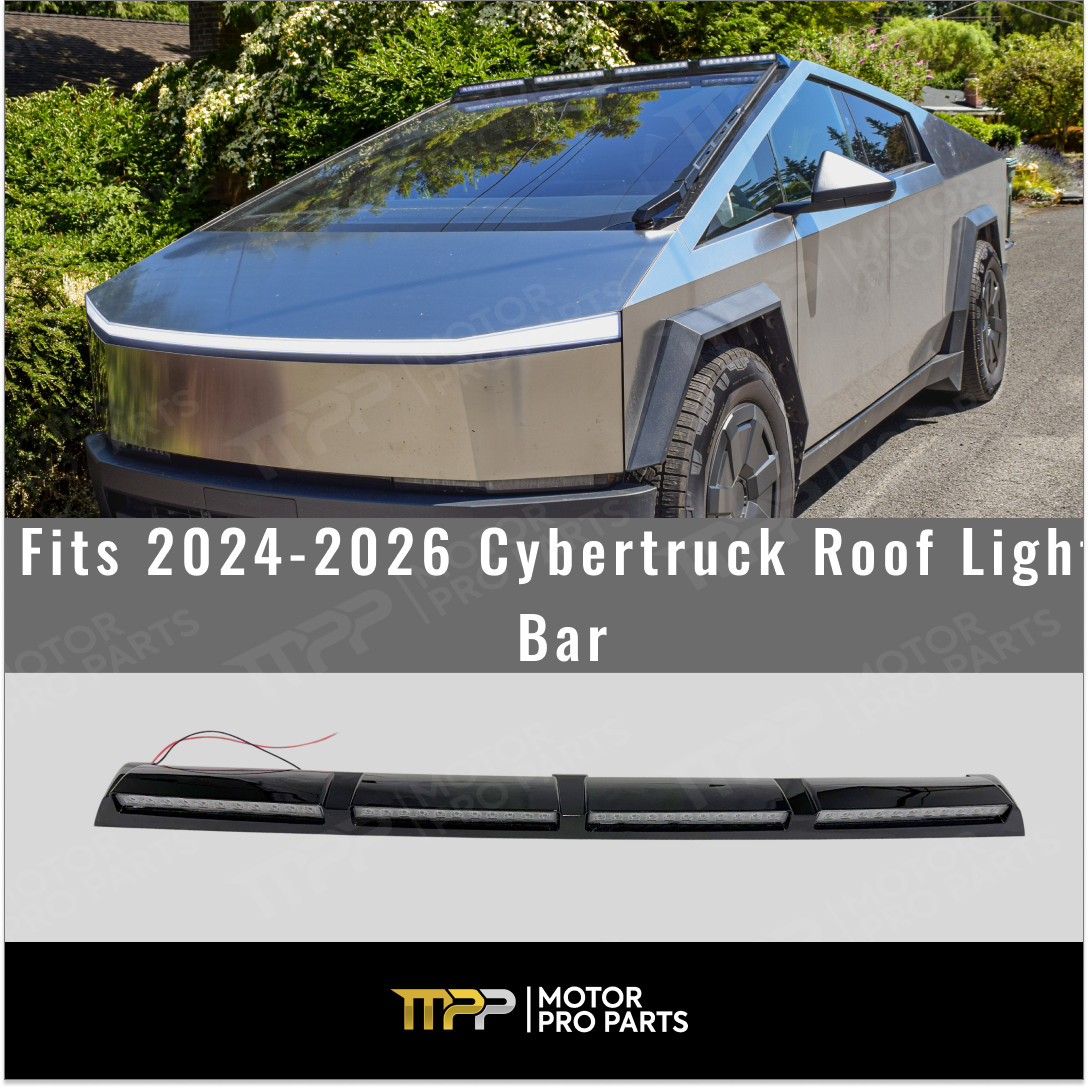 For Cybertruck 2024-26 Glossy Black Roof Light Top Lamp Four Light Bars Off-Road