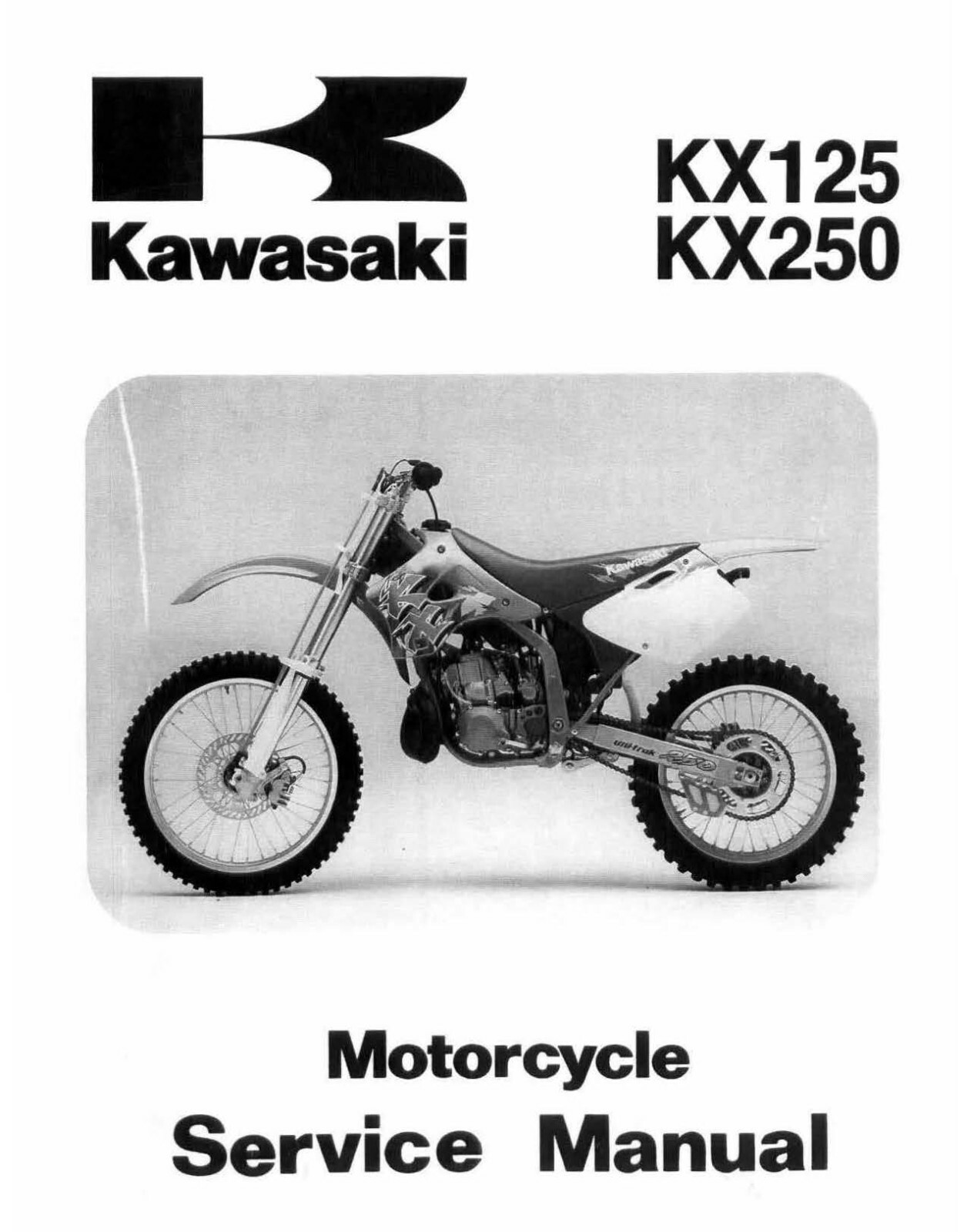 Kawasaki service workshop shop manual book 1998 KX250 Kawasaki service workshop shop manual book 1998 KX250