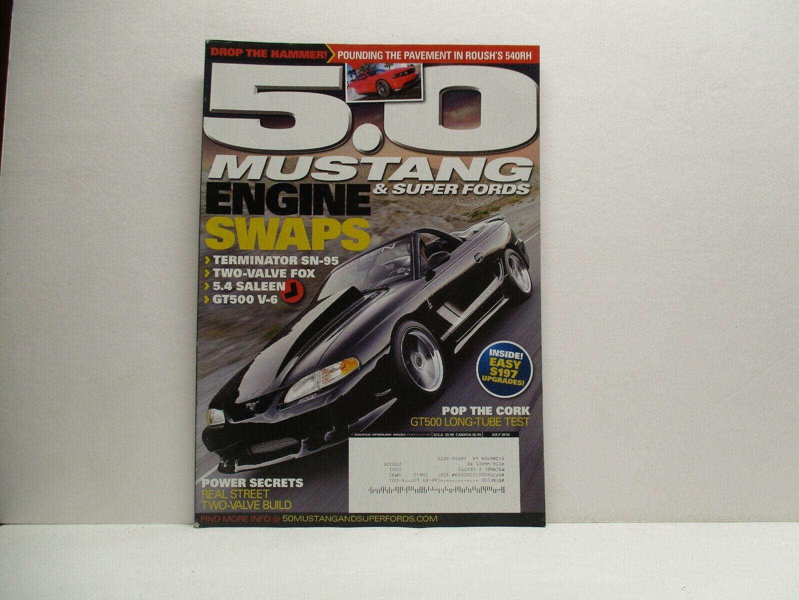 July  2010    Mustangs 5.0  & Super  Fords Magazine Parts GT Shelby Wheels Cobra