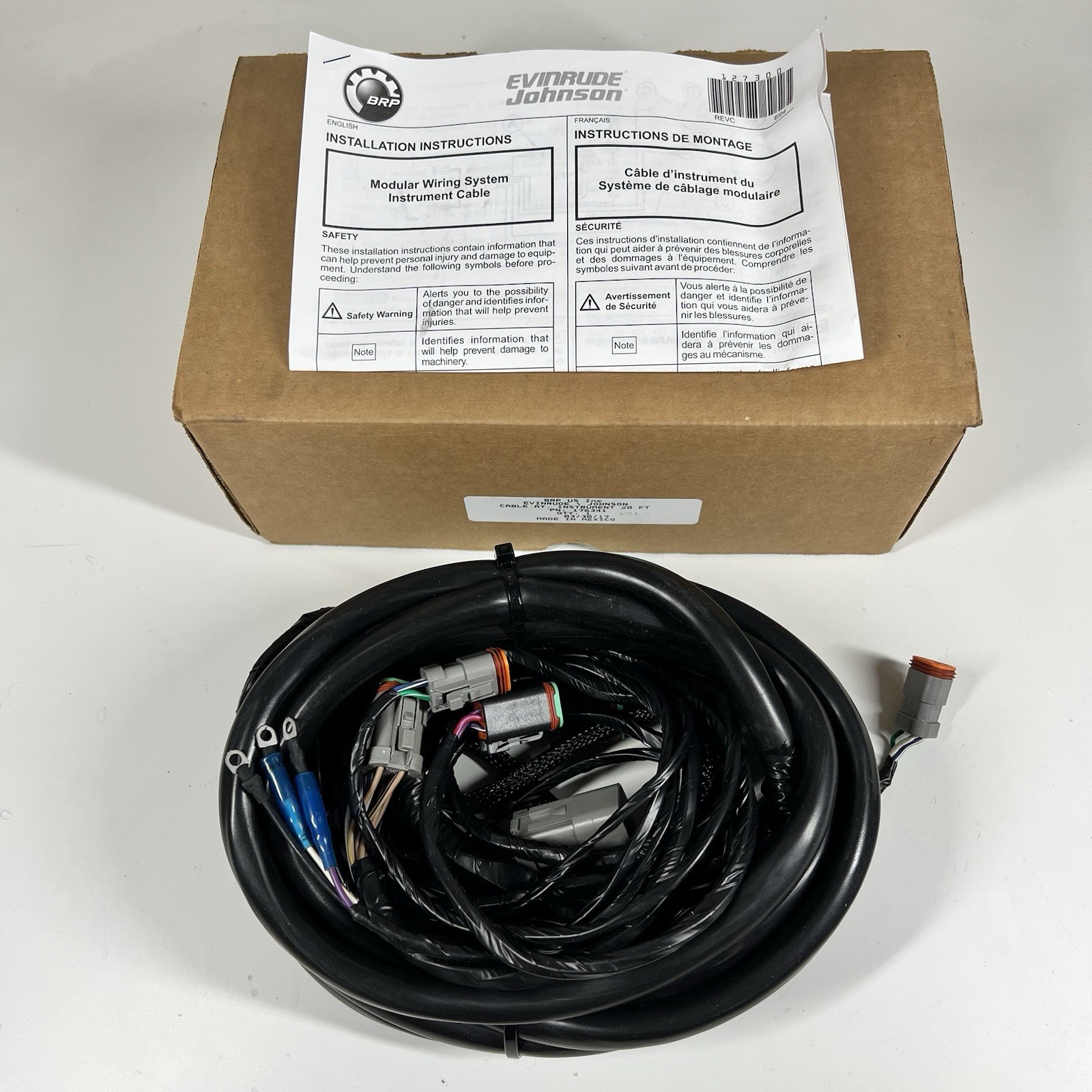 Johnson BRP OMC Evinrude Instrument Cable Wire Harness 176341 OEM 20 FT OEM New Johnson BRP OMC Evinrude Instrument Cable Wire Harness 176341 OEM 20 FT OEM New