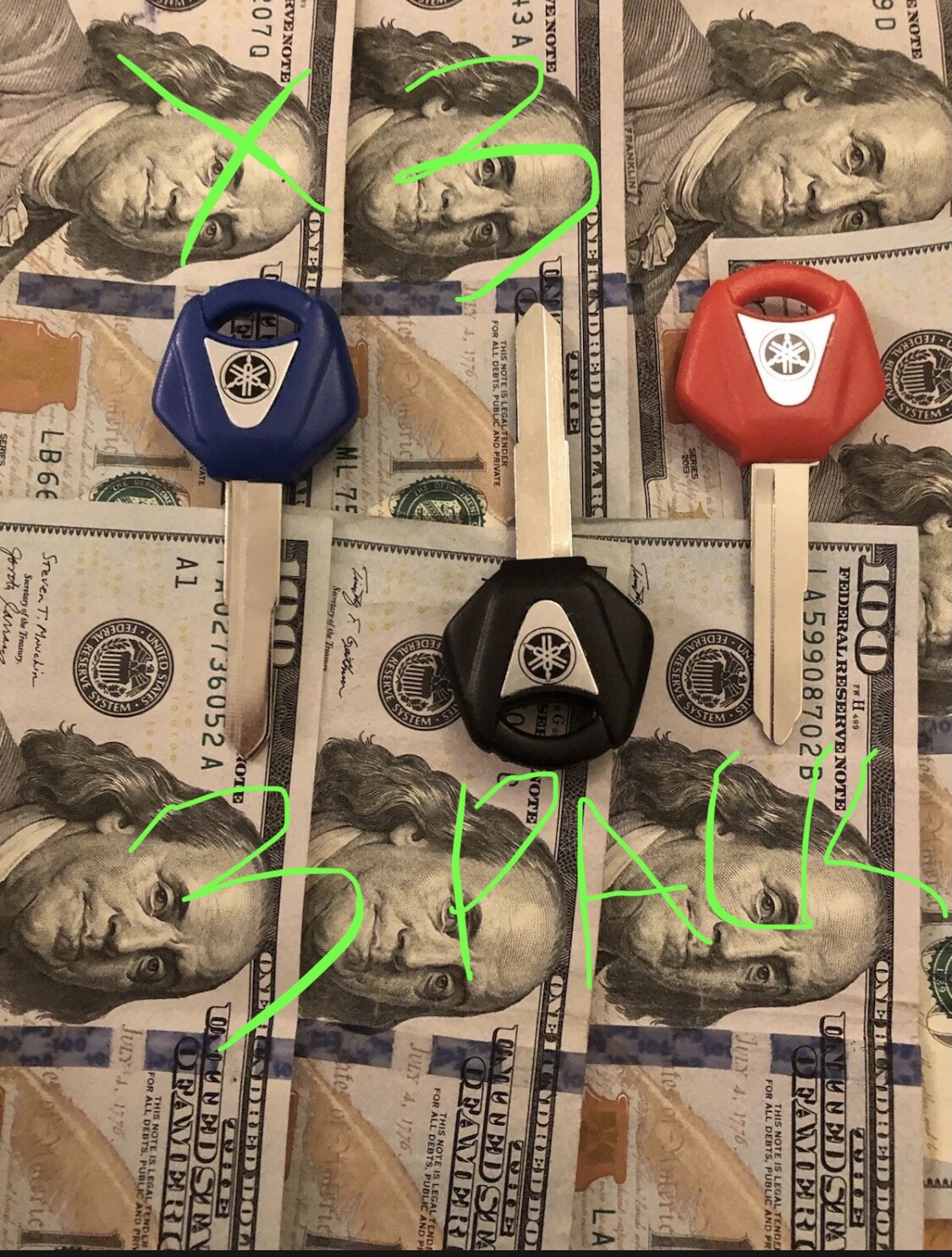 🔥✅ * 3 PACK* YAMAHA KEY BLANK RED BLUE BLACK R1 R6 yzf MT OEM UNCUT SPARE NEW 🔥✅ * 3 PACK* YAMAHA KEY BLANK RED BLUE BLACK R1 R6 yzf MT OEM UNCUT SPARE NEW