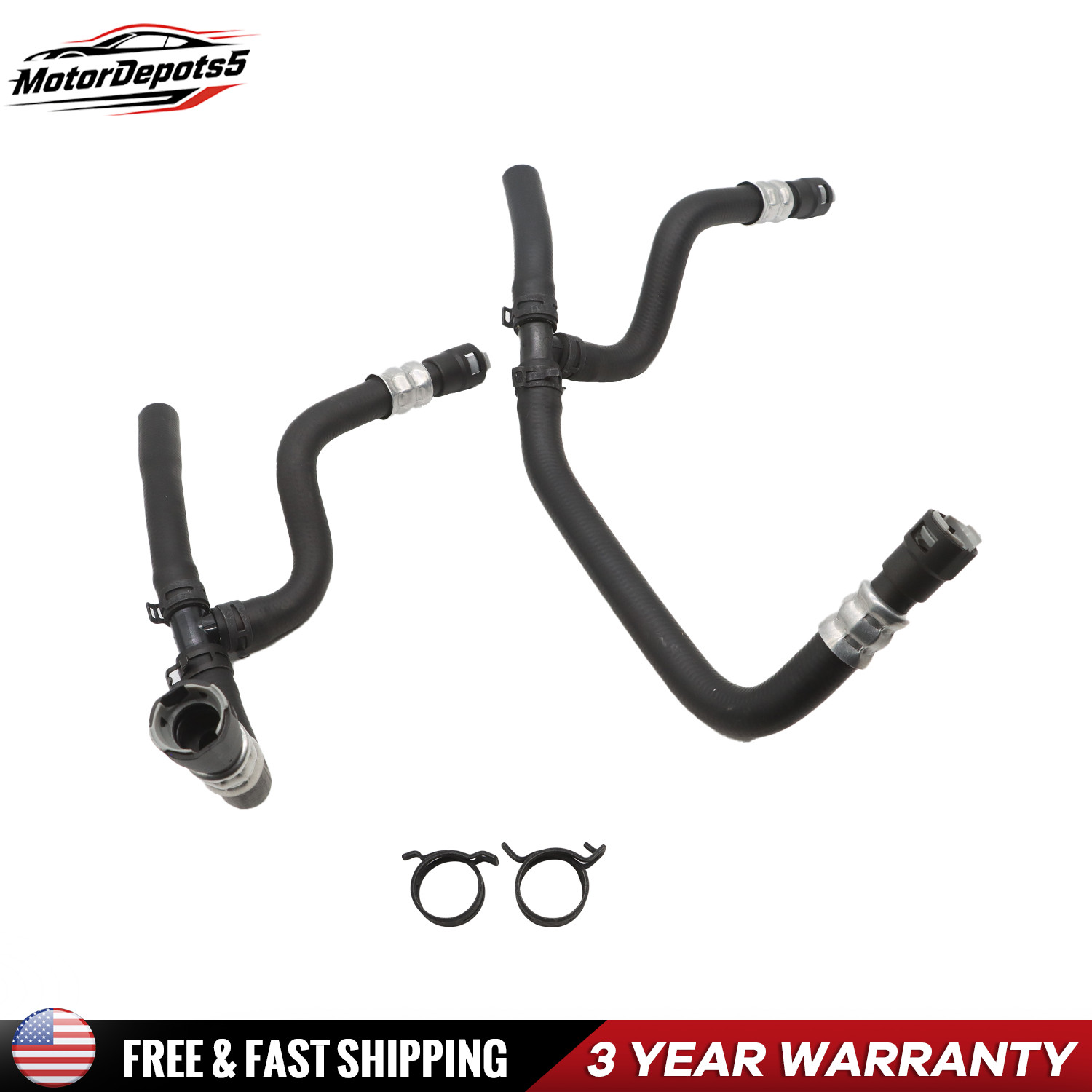 2PCS Heater Hose Assembly Set For 2007-2017 Chevrolet Traverse GMC Acadia 3.6L 2PCS Heater Hose Assembly Set For 2007-2017 Chevrolet Traverse GMC Acadia 3.6L
