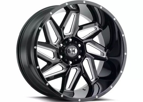 20x9 Vision 361 Spyder Gloss Black Milled Spoke Wheel 6x5.5 (12mm)