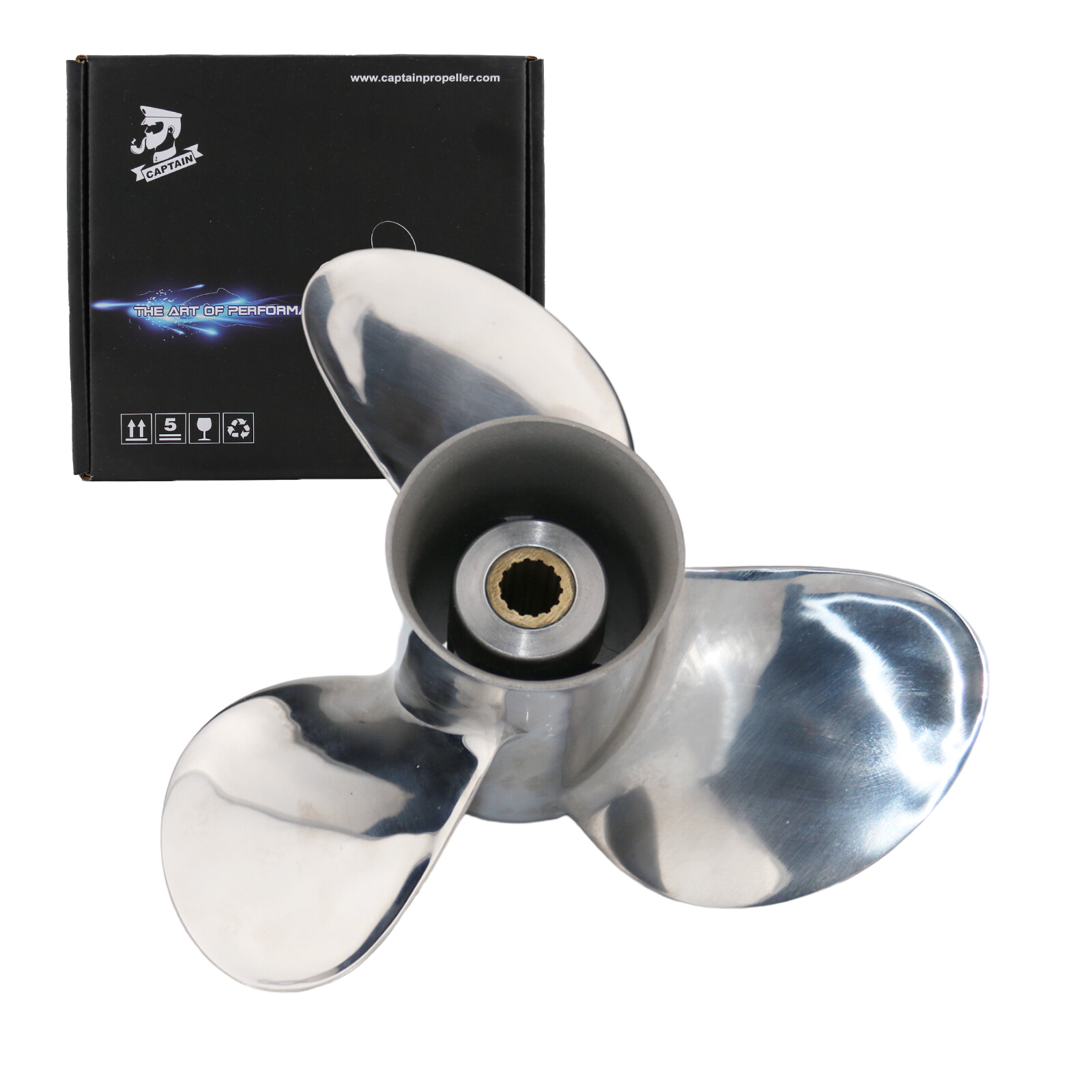 Propeller 9.25 x 10 For Mercury Tohatsu Nissan Outboard 9.9-20HP Stainless Steel