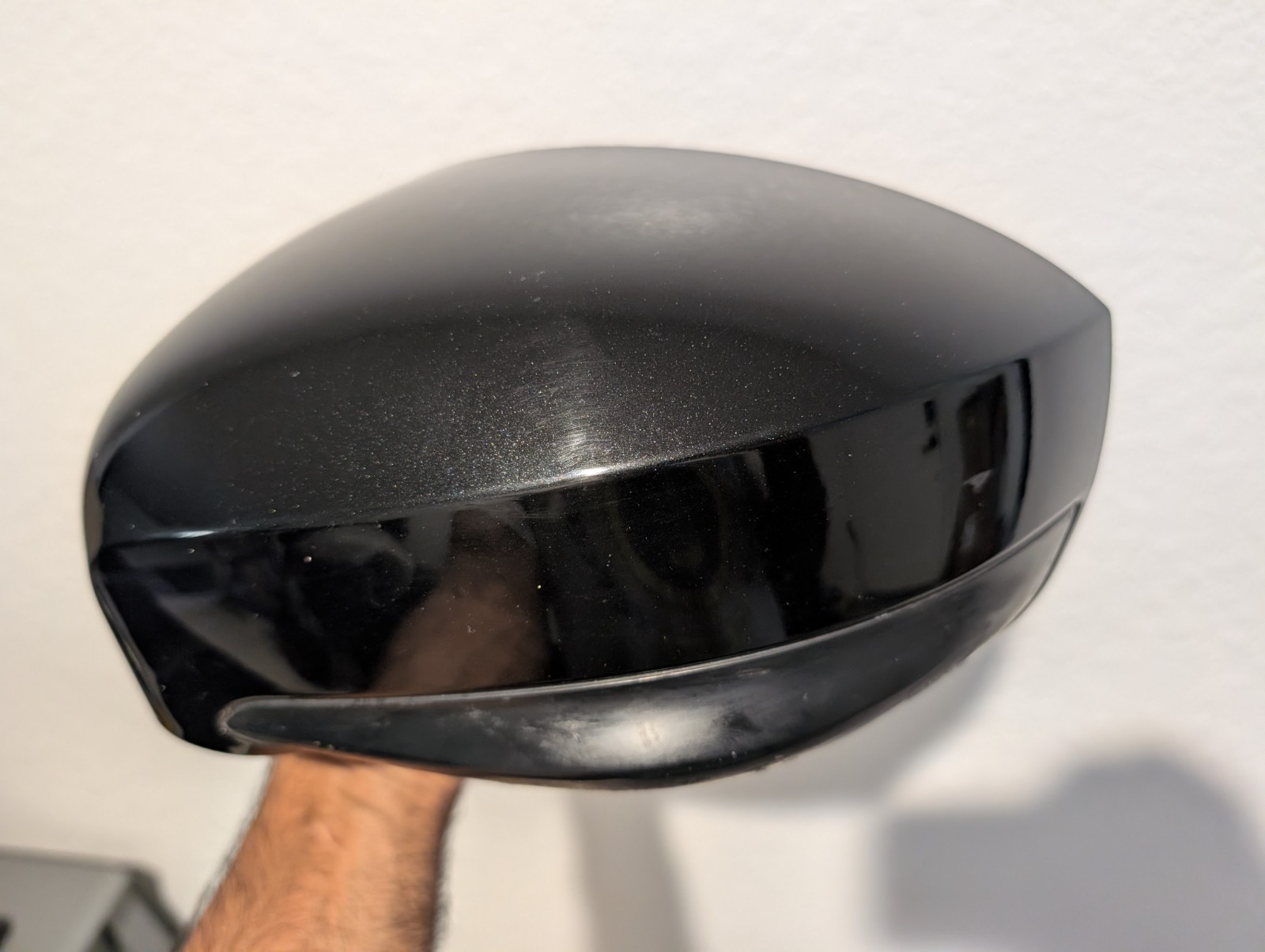 Original OEM Black 2014 Nissan GT-R Driver side LH Mirror Shell Cap