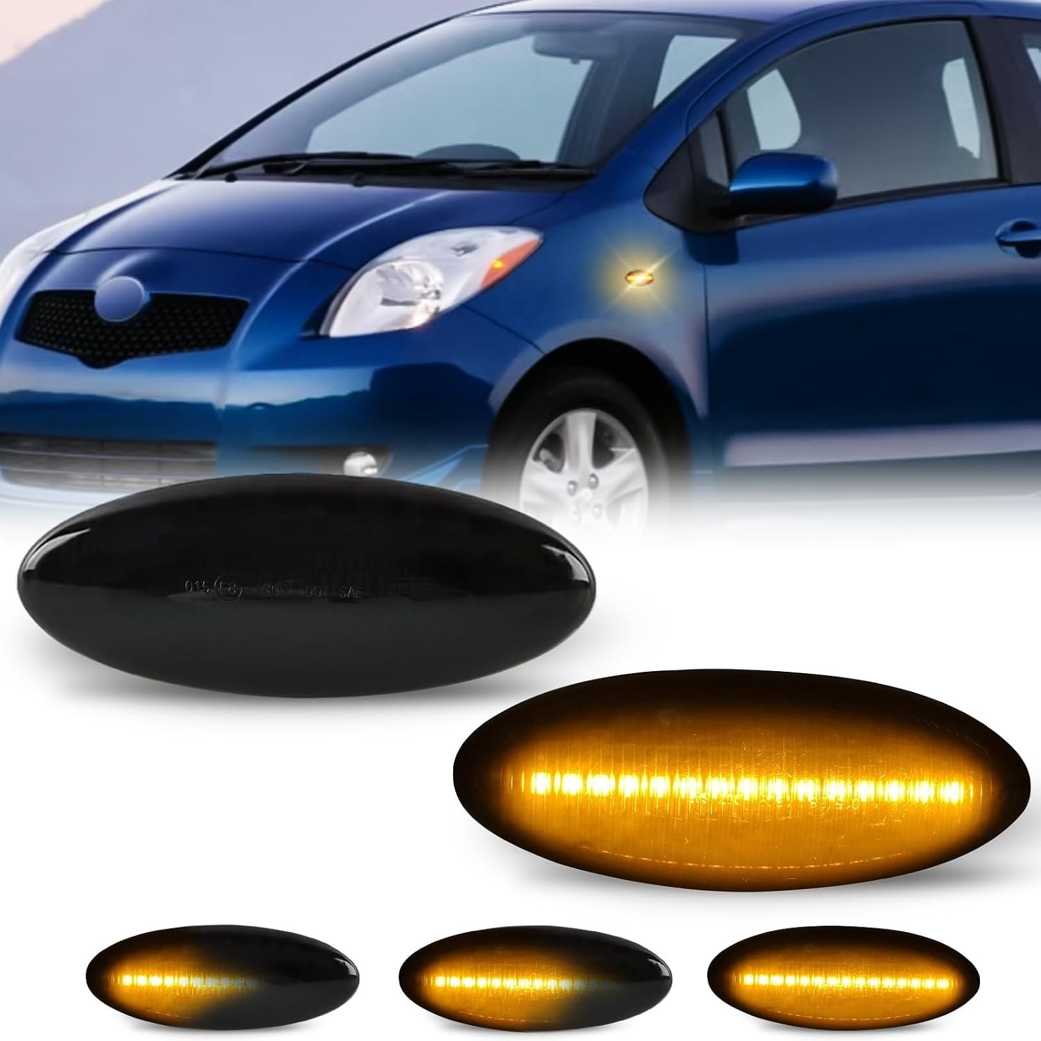 Paquete 2 Luz posición lateral LED para Toyota Yaris 2006-2011, RAV4 2006-2009 Paquete 2 Luz posición lateral LED para Toyota Yaris 2006-2011, RAV4 2006-2009