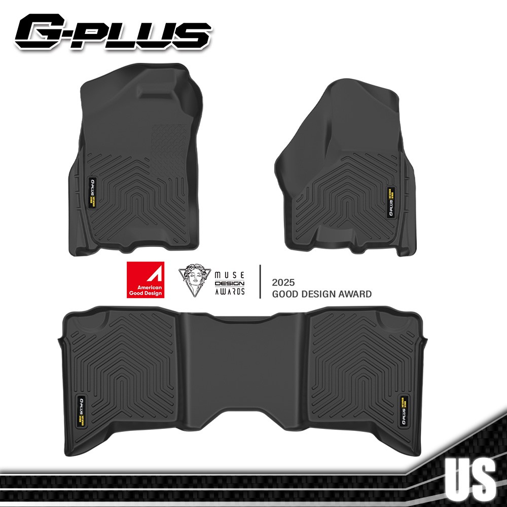 Floor Mats Fits 2009-2024 Dodge Ram 1500 2500 3500 Crew Cab Pickup All Weather