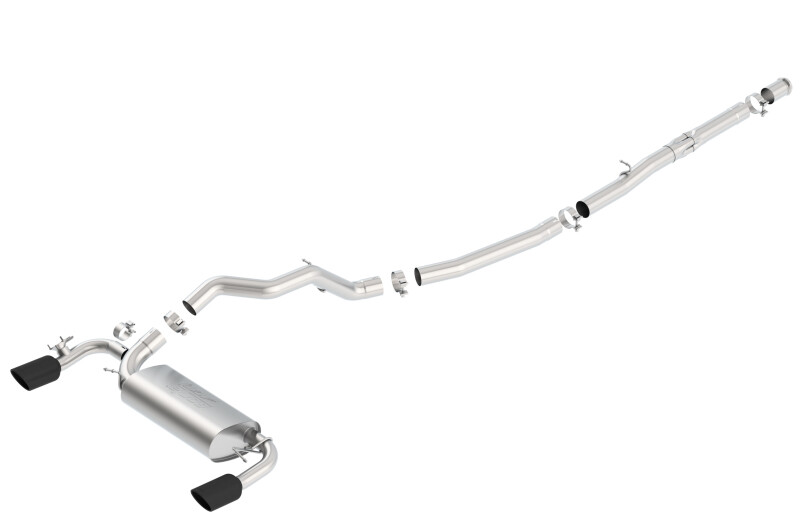Borla 16-18 Ford Focus RS 2.3L MT AWD ATAK Catback Exhaust w/ Black Chrome Tip Borla 16-18 Ford Focus RS 2.3L MT AWD ATAK Catback Exhaust w/ Black Chrome Tip