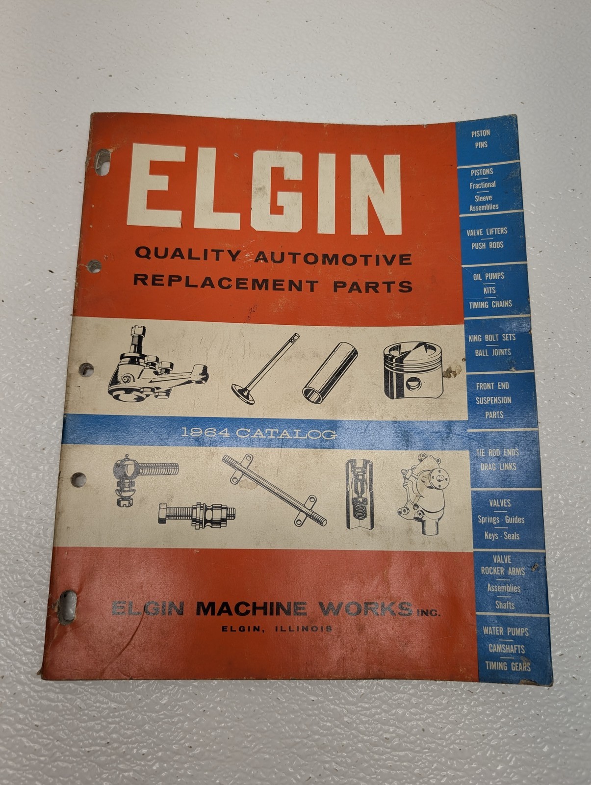 Elgin Machine Works Automotive Replacement Parts 1964 Catalog Reference