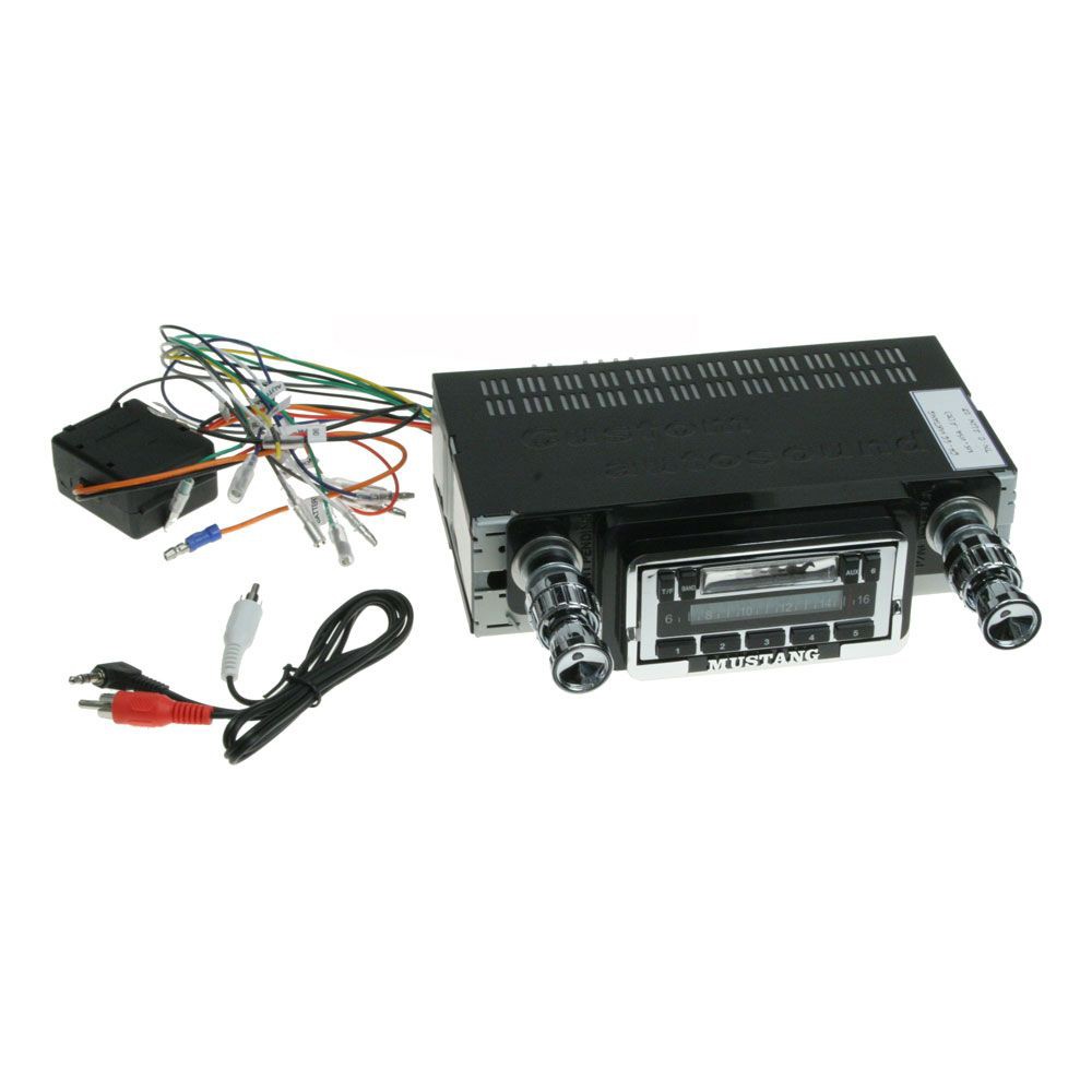 Scott Drake USA-230 AM/ FM Radio Chrome 200-Watt Mustang 65-66