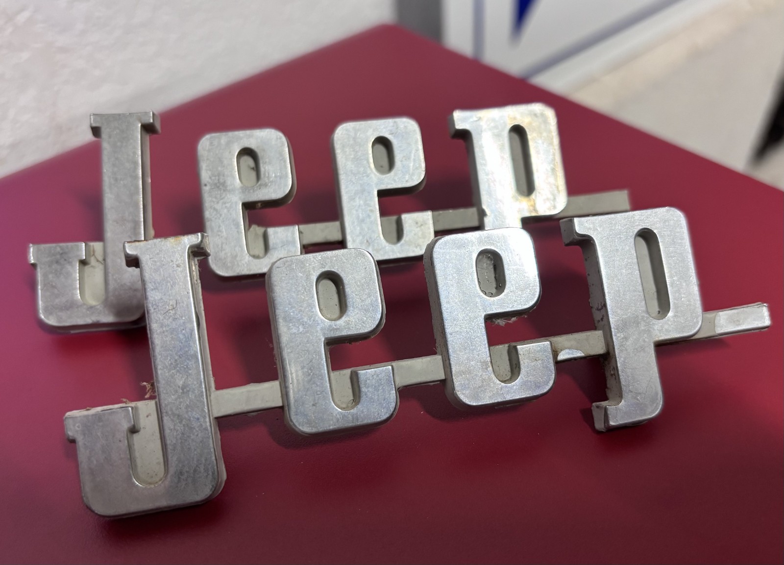 Pair of Vintage OEM Jeep Gladiator 1963-65 Name Plates/ Emblems Pair of Vintage OEM Jeep Gladiator 1963-65 Name Plates/ Emblems
