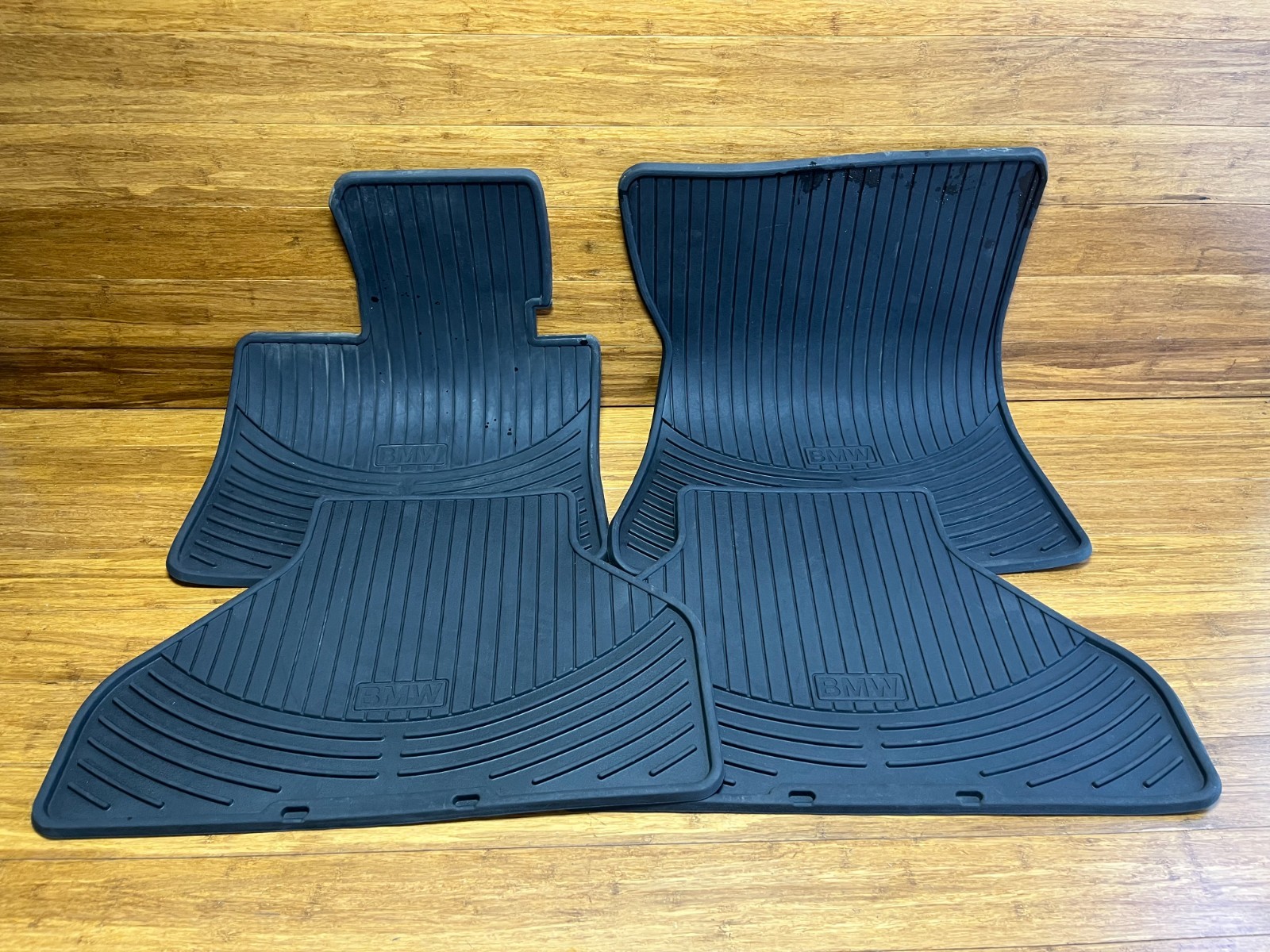 2007-2014 BMW X5 E70 All Weather Rubber Floor Mat Black Front & Rear Set 4 OEM
