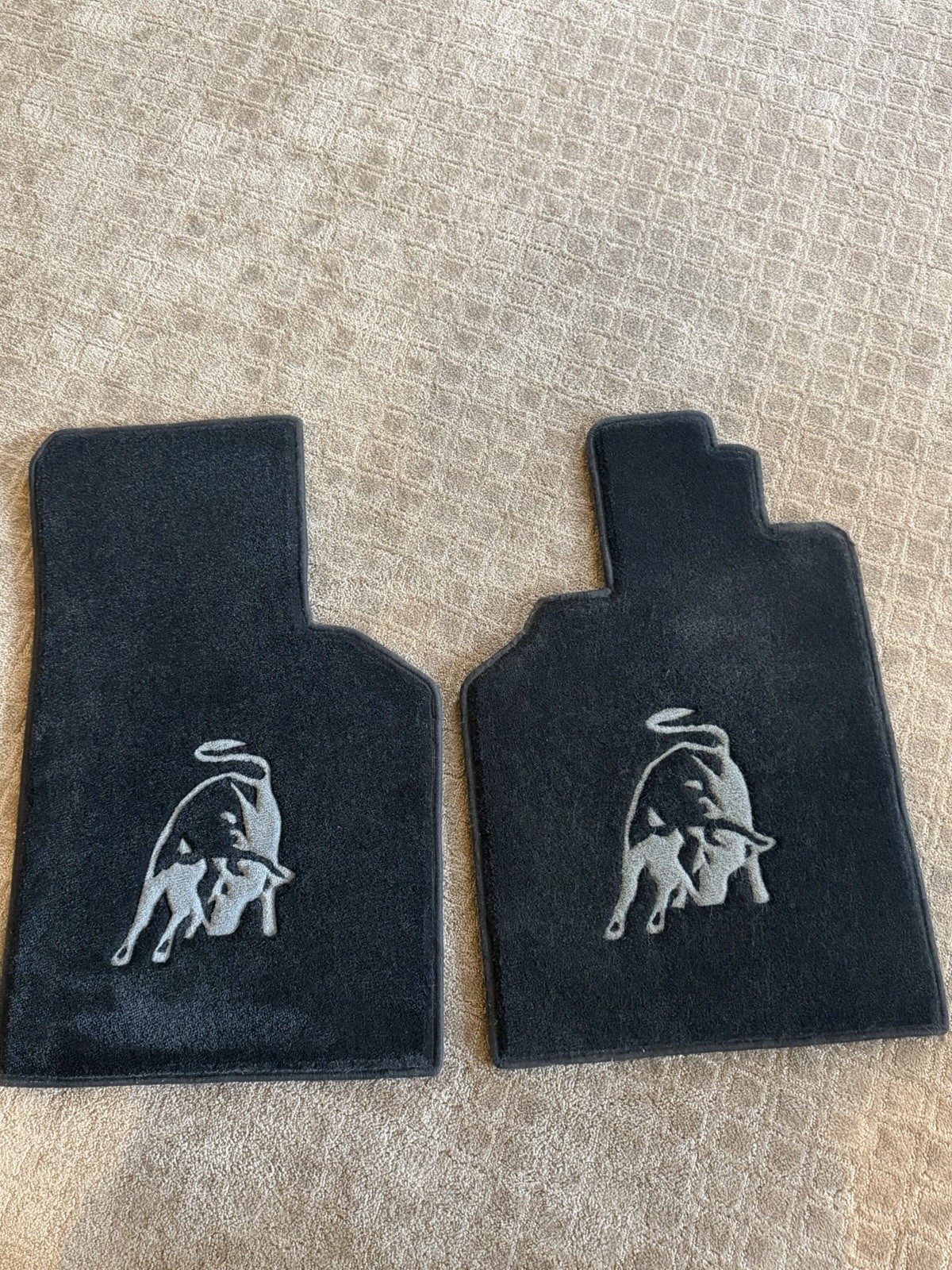 Lamborghini Gallardo OEM Embroidered Floor Mats 2004-2008 From 2008 w/3k Miles Lamborghini Gallardo OEM Embroidered Floor Mats 2004-2008 From 2008 w/3k Miles
