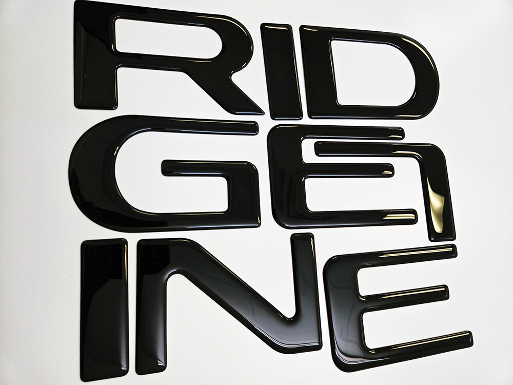 Tailgate raised letters fits HONDA RIDGELINE 2024 2025 GLOSSY BLACK Tailgate raised letters fits HONDA RIDGELINE 2024 2025 GLOSSY BLACK