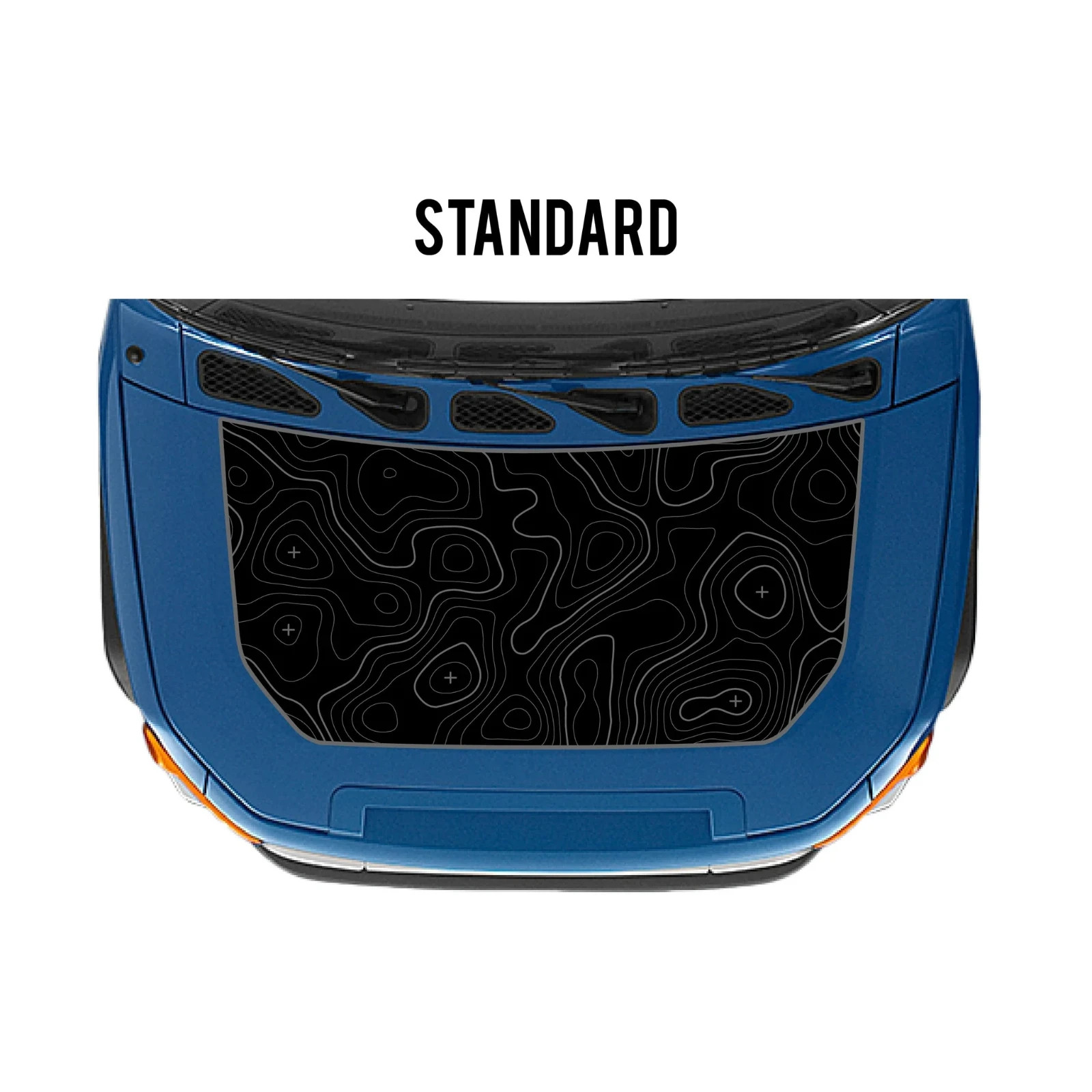 High-Quality Hood Topographic Map Vinyl Decal Toyota FJ Cruiser 2007-2021 High-Quality Hood Topographic Map Vinyl Decal Toyota FJ Cruiser 2007-2021