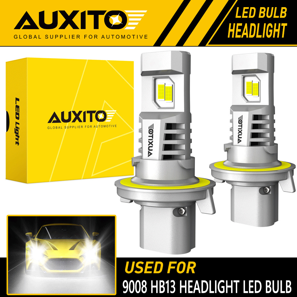 AUXITO H13 9008 LED Headlight Bulbs Kit High Low 6500K Super Bright White M6 EOA