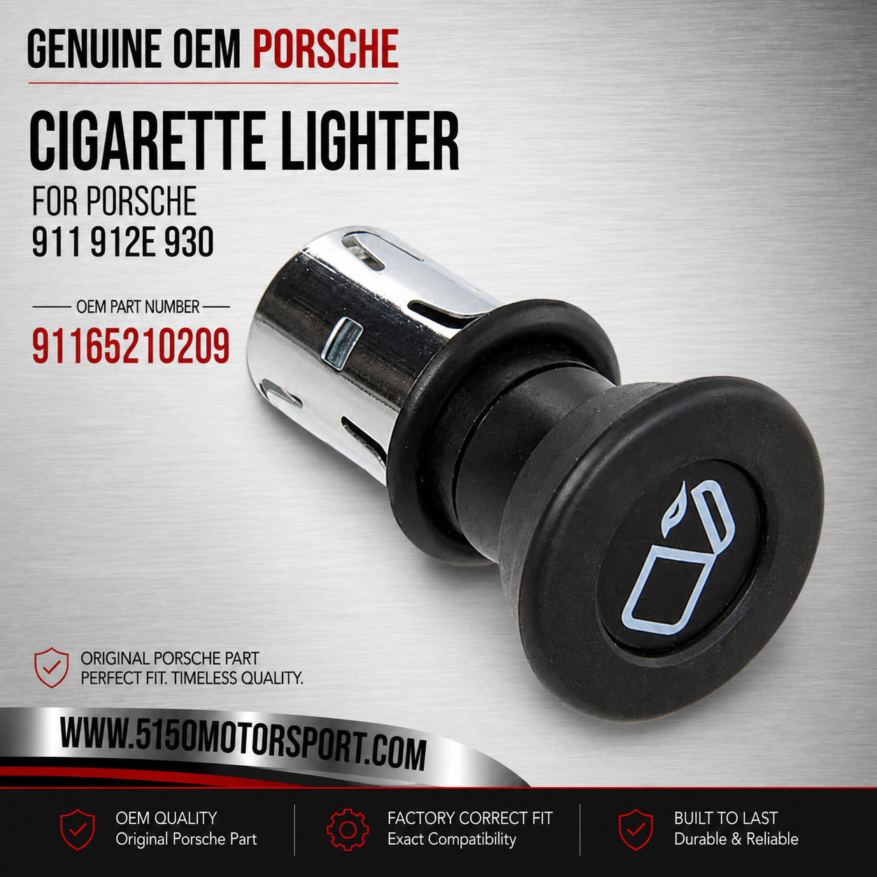 Porsche 911 912E 930 Cigarette Lighter 91165210209 NEW GENUINE Porsche 911 912E 930 Cigarette Lighter 91165210209 NEW GENUINE