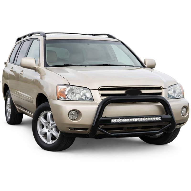 Black Horse MAX BEACON Bull Bar Black Fits 2001-2007 Toyota Highlander