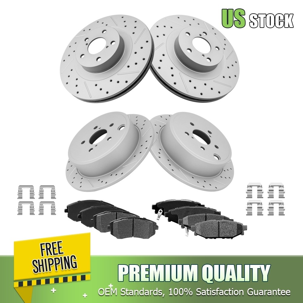 Front Rear Disc Rotors Brake Pads Kit for Subaru Forester Legacy Outback Impreza