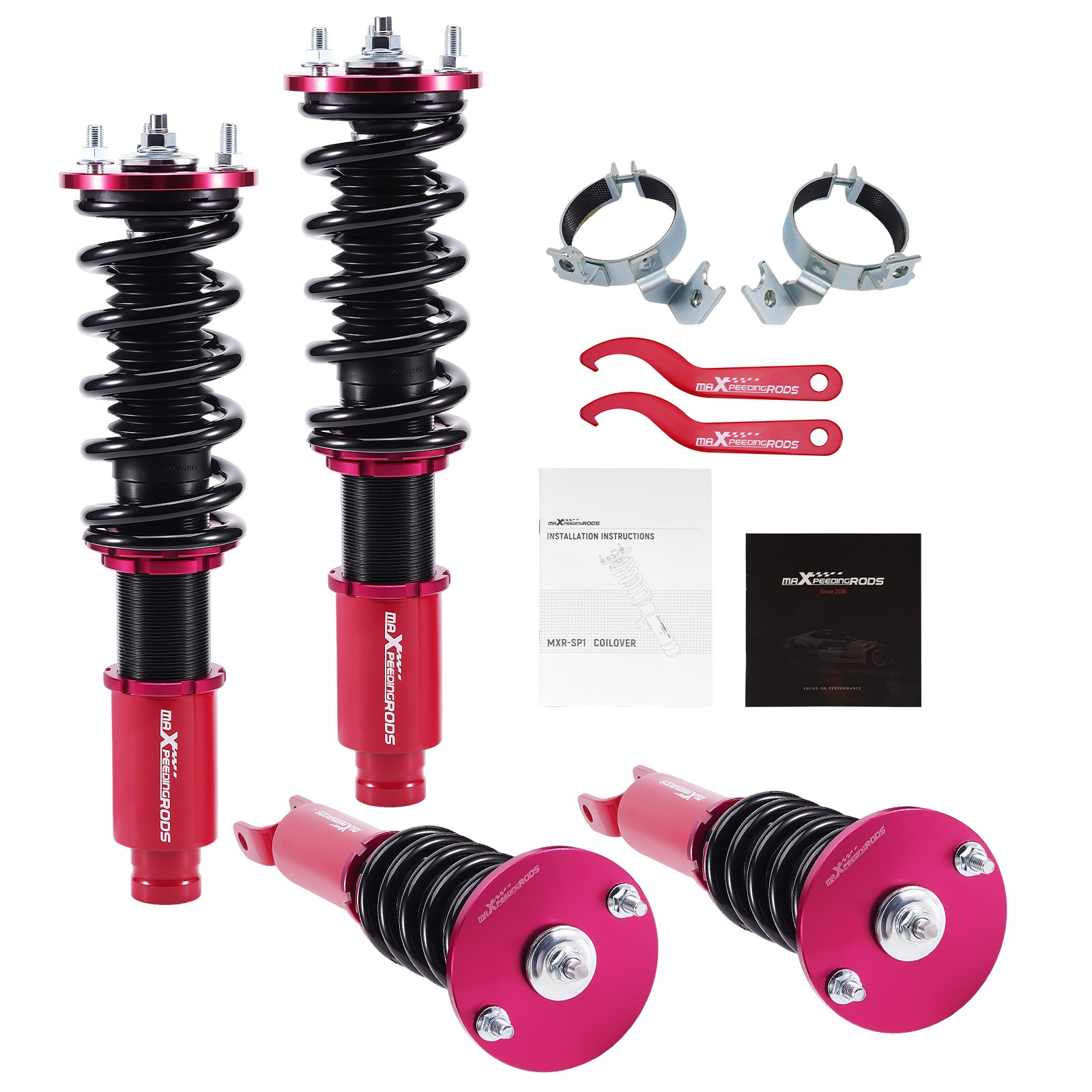 4x Full Coilover Struts Shock Absorbers Suspension For Honda Accord 1990-1997 4x Full Coilover Struts Shock Absorbers Suspension For Honda Accord 1990-1997