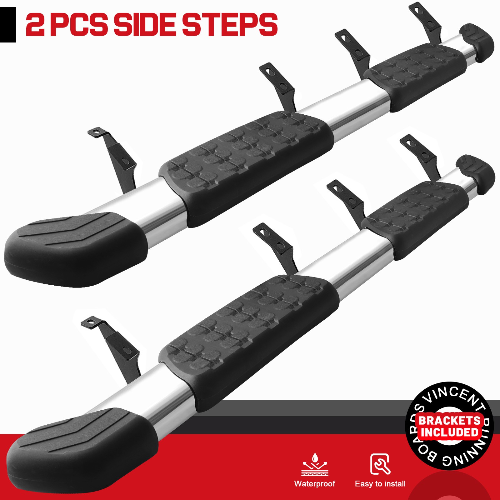 Truck Step S/S Nerf Bar FIT 2007-2021 Toyota Tundra CrewMax Running Boards