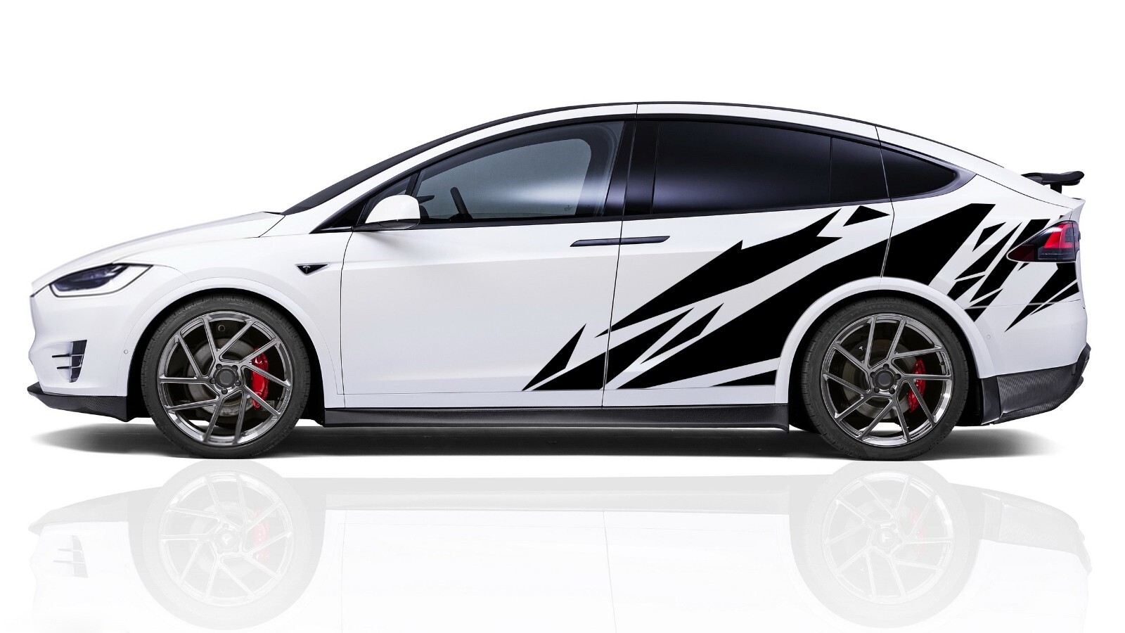 Pattern Graphic Decal for Tesla Model X geometric design Sticker vinyl 2015-2025