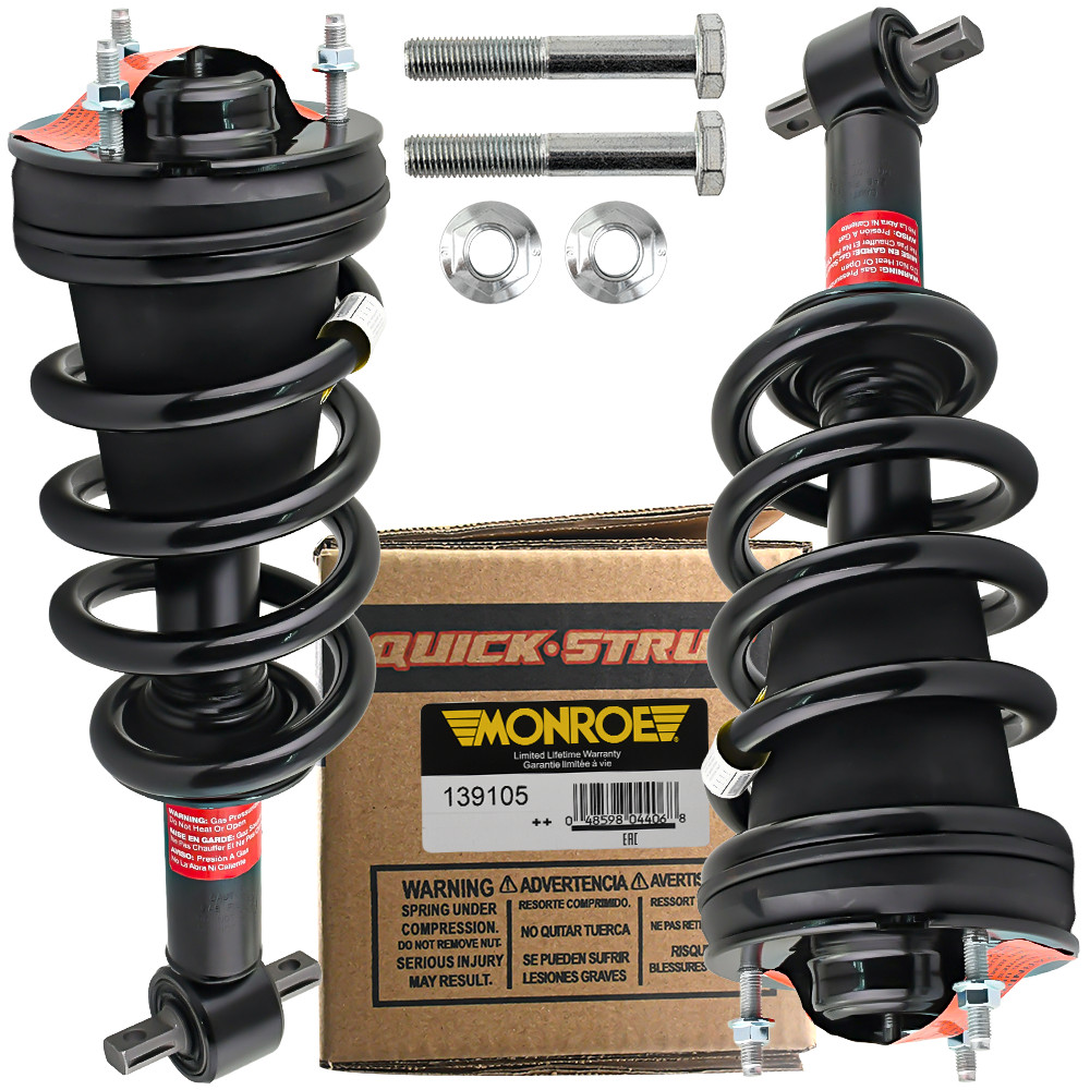2PCS Monroe Front Strut w/Coil Spring For GMC Sierra Chevy Silverado 1500 07-13 2PCS Monroe Front Strut w/Coil Spring For GMC Sierra Chevy Silverado 1500 07-13