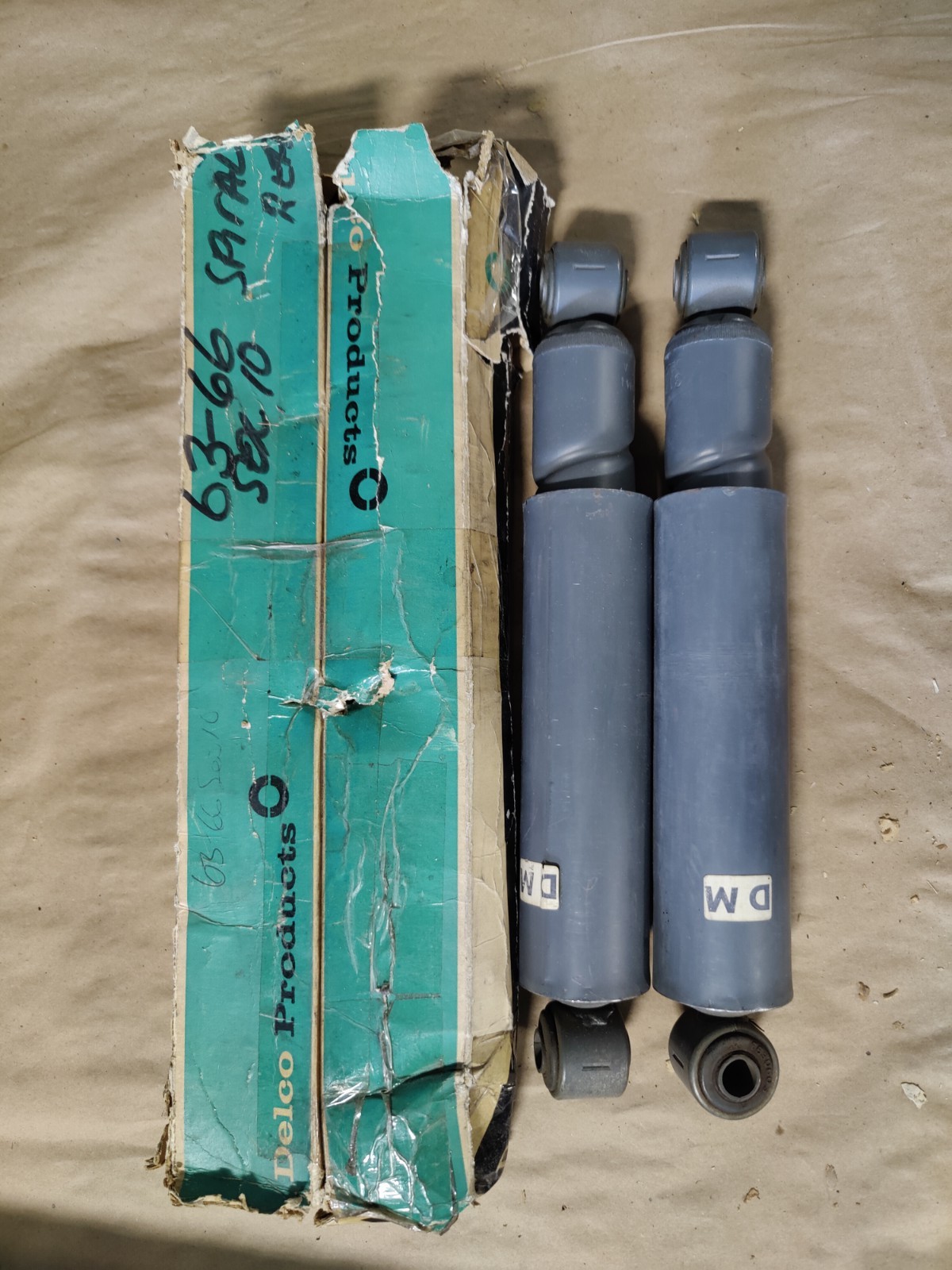 NOS OEM 1963-66 Chevy Truck Series 10 Rear Spiral Shock Absorber PAIR 3171426 NOS OEM 1963-66 Chevy Truck Series 10 Rear Spiral Shock Absorber PAIR 3171426