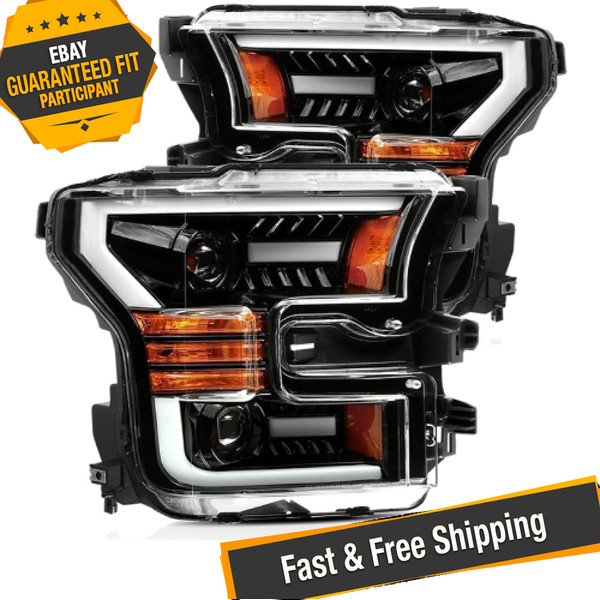 AlphaRex 880158 PRO-Series Jet Black Projector Headlights