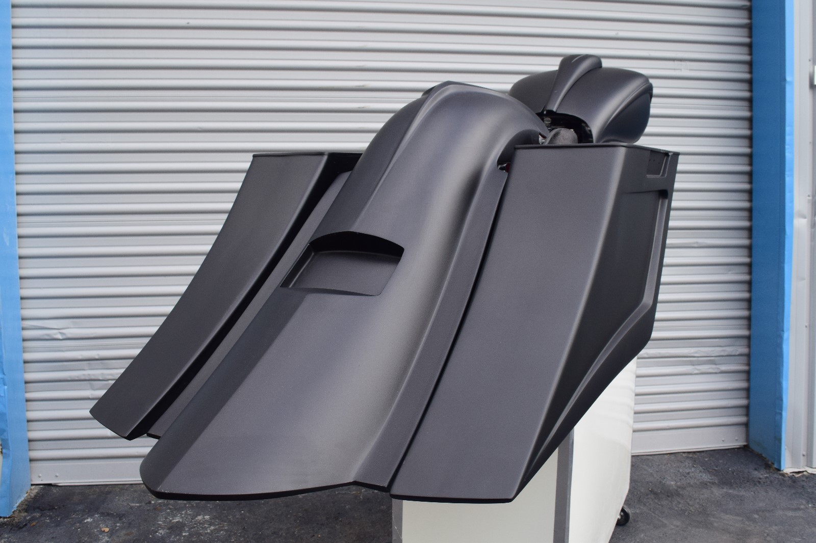 Gangsta Saddlebags & Fender 7 Inch Harley Davidson Touring 2009-2013 Stretched