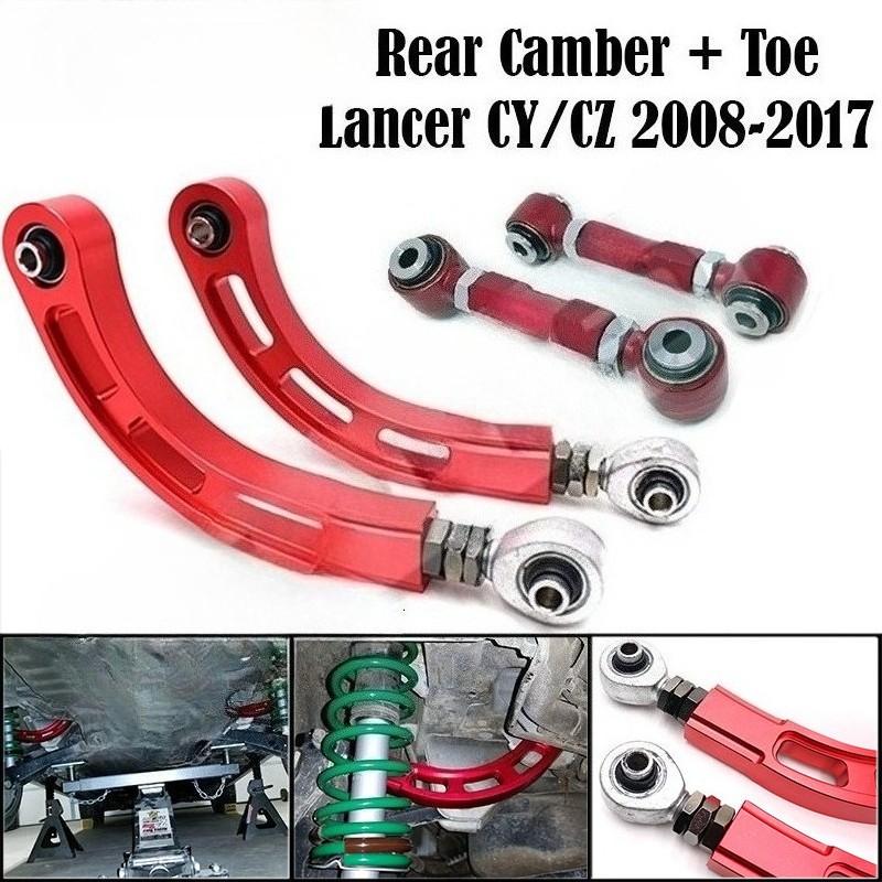 For 02-06 LANCER SPHERICAL BEARING ADJUSTABLE REAR CAMBER ARM + TOE SET