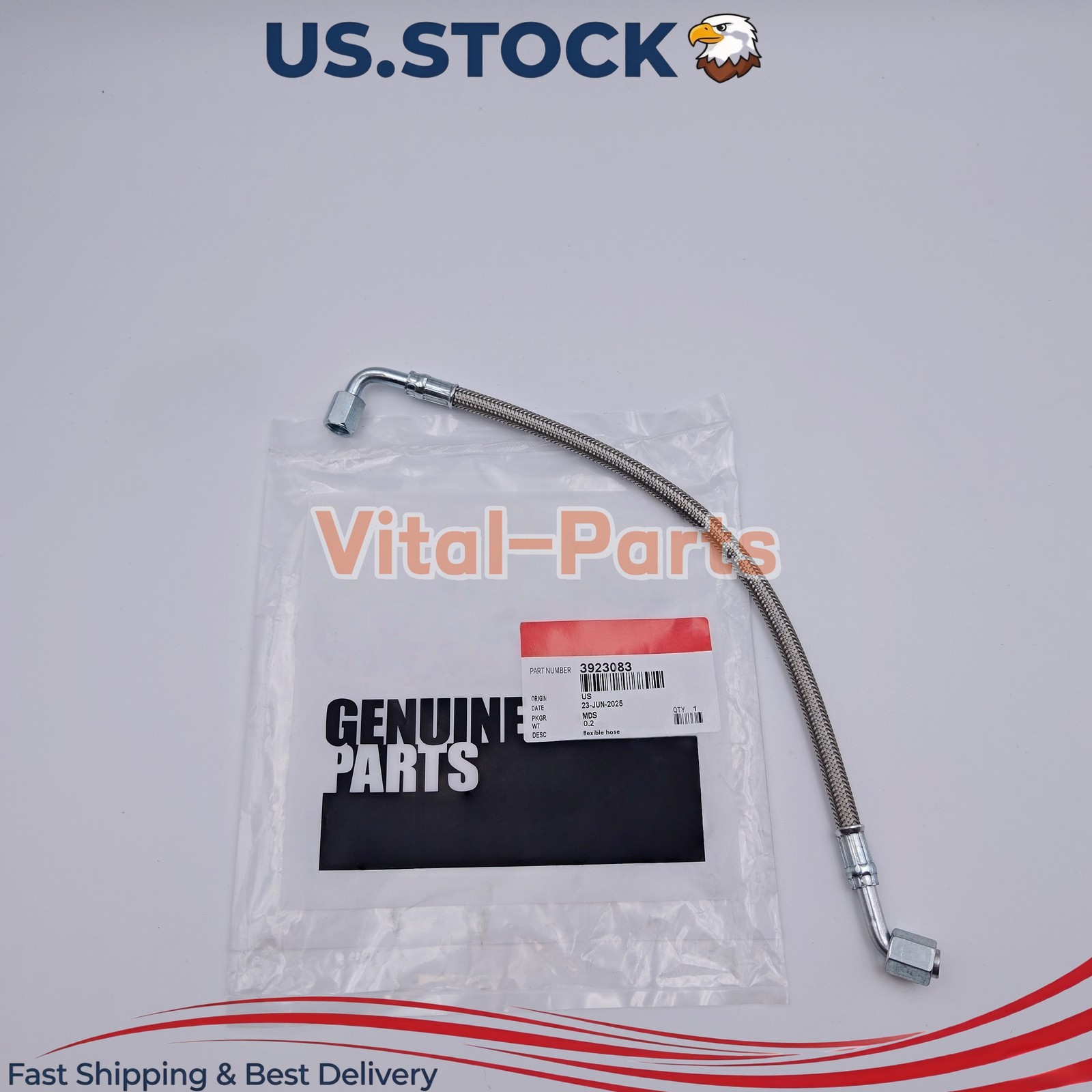 OEM 3923083 5.9L 12V P7100 Oil Supply Line 1994-1998 Dodge Ram Cummins OEM 3923083 5.9L 12V P7100 Oil Supply Line 1994-1998 Dodge Ram Cummins