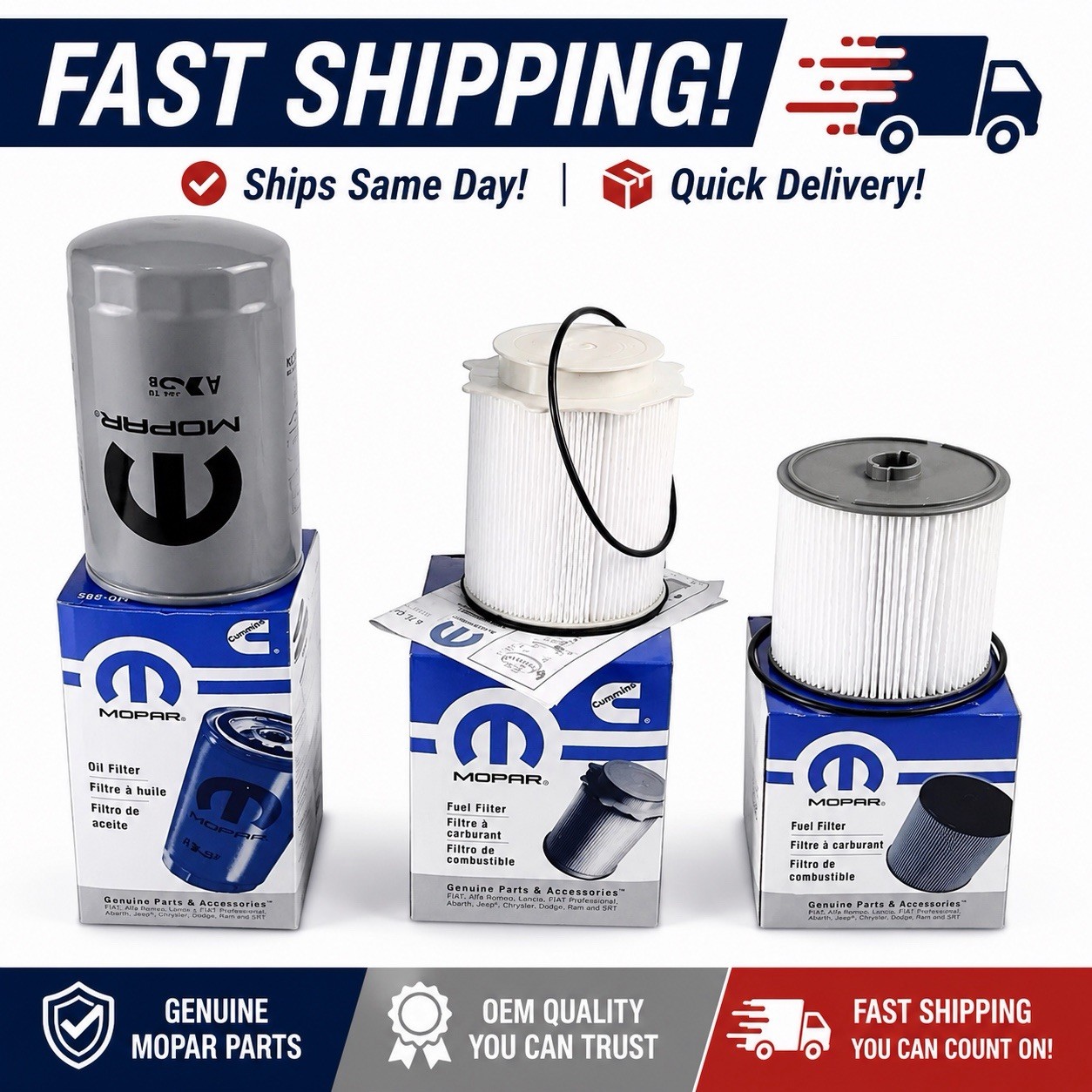 MOPAR 2019-2023 Ram 2500 3500 4500 5500 Diesel Fuel+Oil Filter Assembly 6.7L MOPAR 2019-2023 Ram 2500 3500 4500 5500 Diesel Fuel+Oil Filter Assembly 6.7L