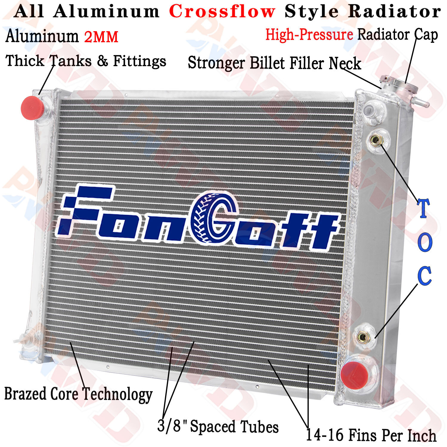 3 Row Radiator For 1985-93 Chevy GMC C/K/G/R C10 C20 G2500 K1500 R2500 4.3L V6-