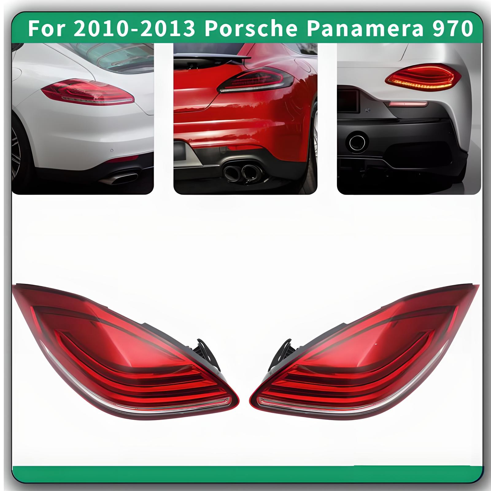 Upgrade Red LED Tail Light Lamp Assembly For 2010-2013 Porsche Panamera 970