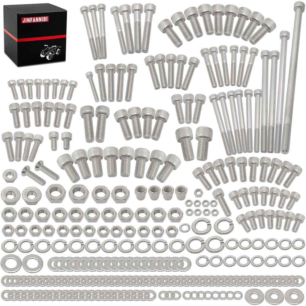 287pcs 304 Stainless Steel Polished Bolt Screw Kit for Honda ATC70 ATC 70 78-85
